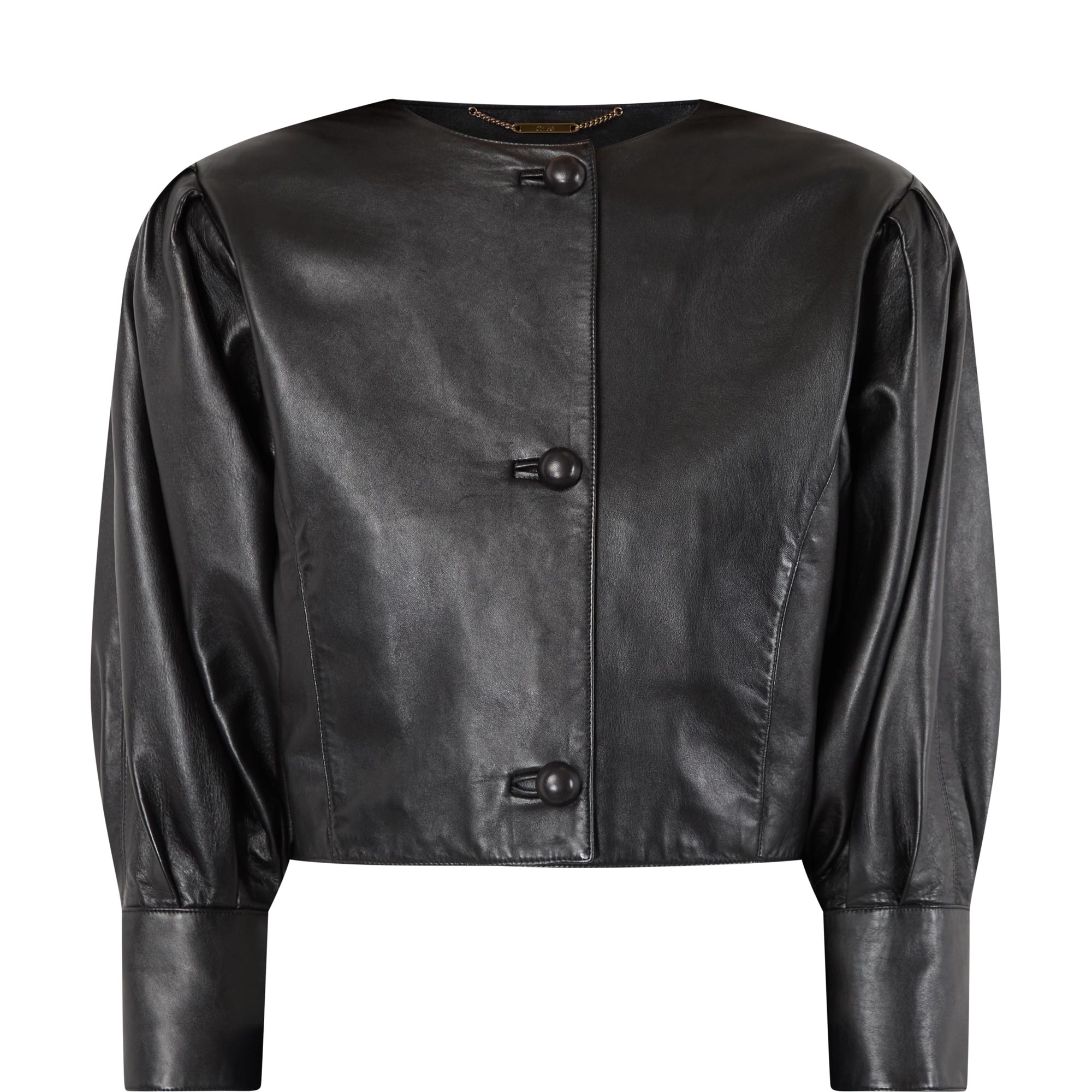 Cropped Leather Jacket