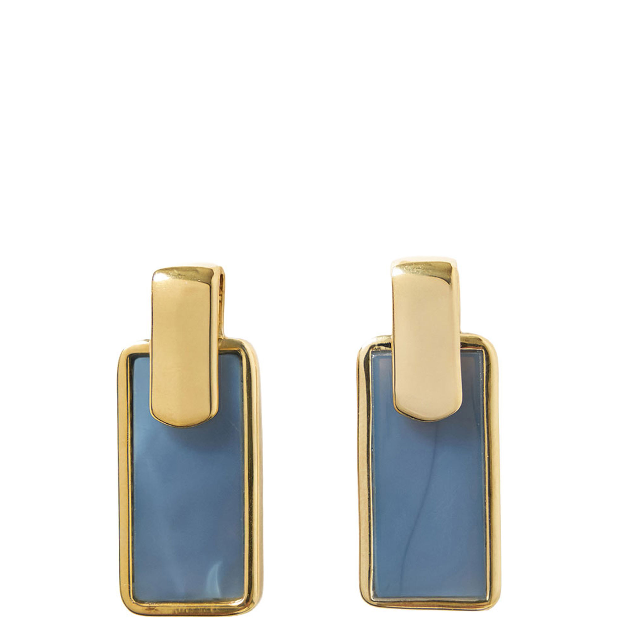 Denim Opal Stud Earrings