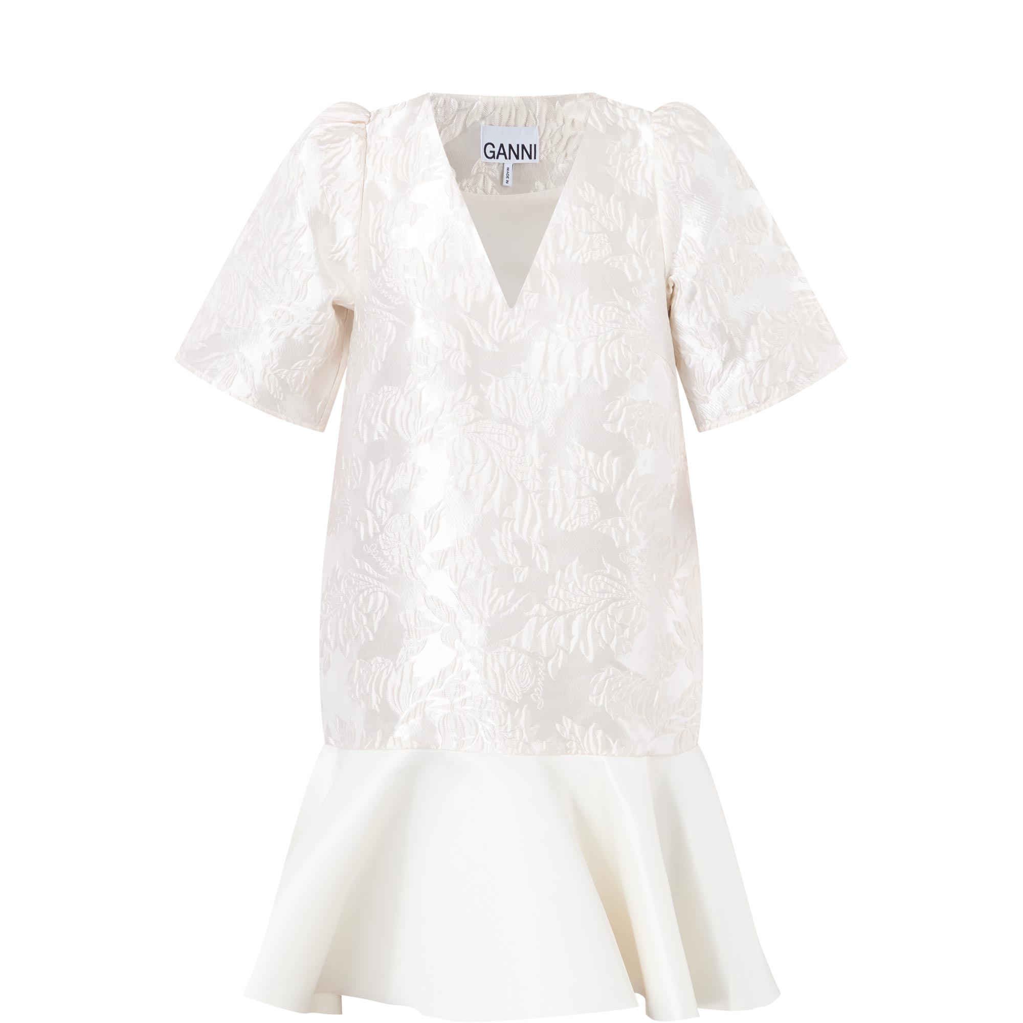 Jacquard Cloque Mini Dress