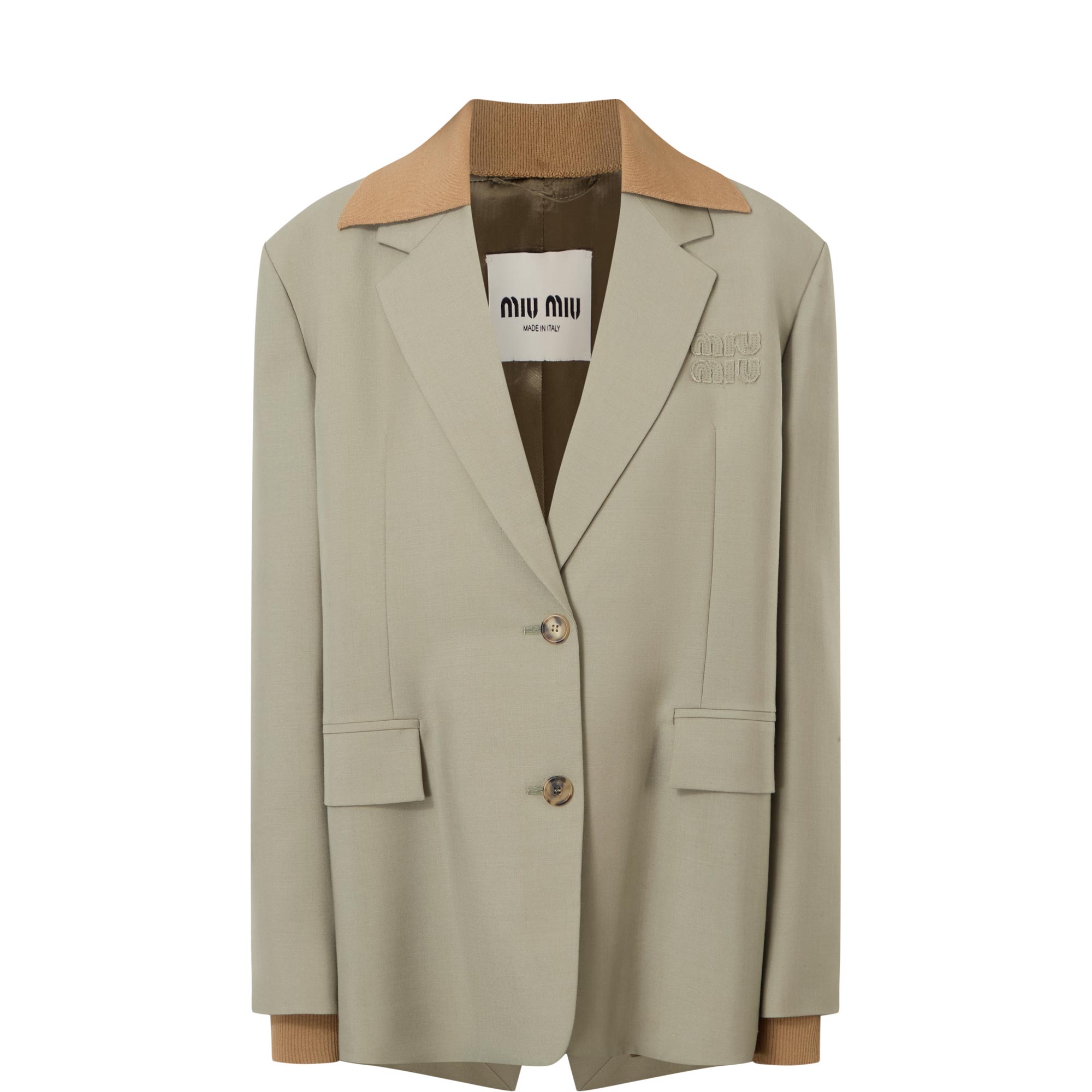 Tonal Logo Single-Breasted Blazer