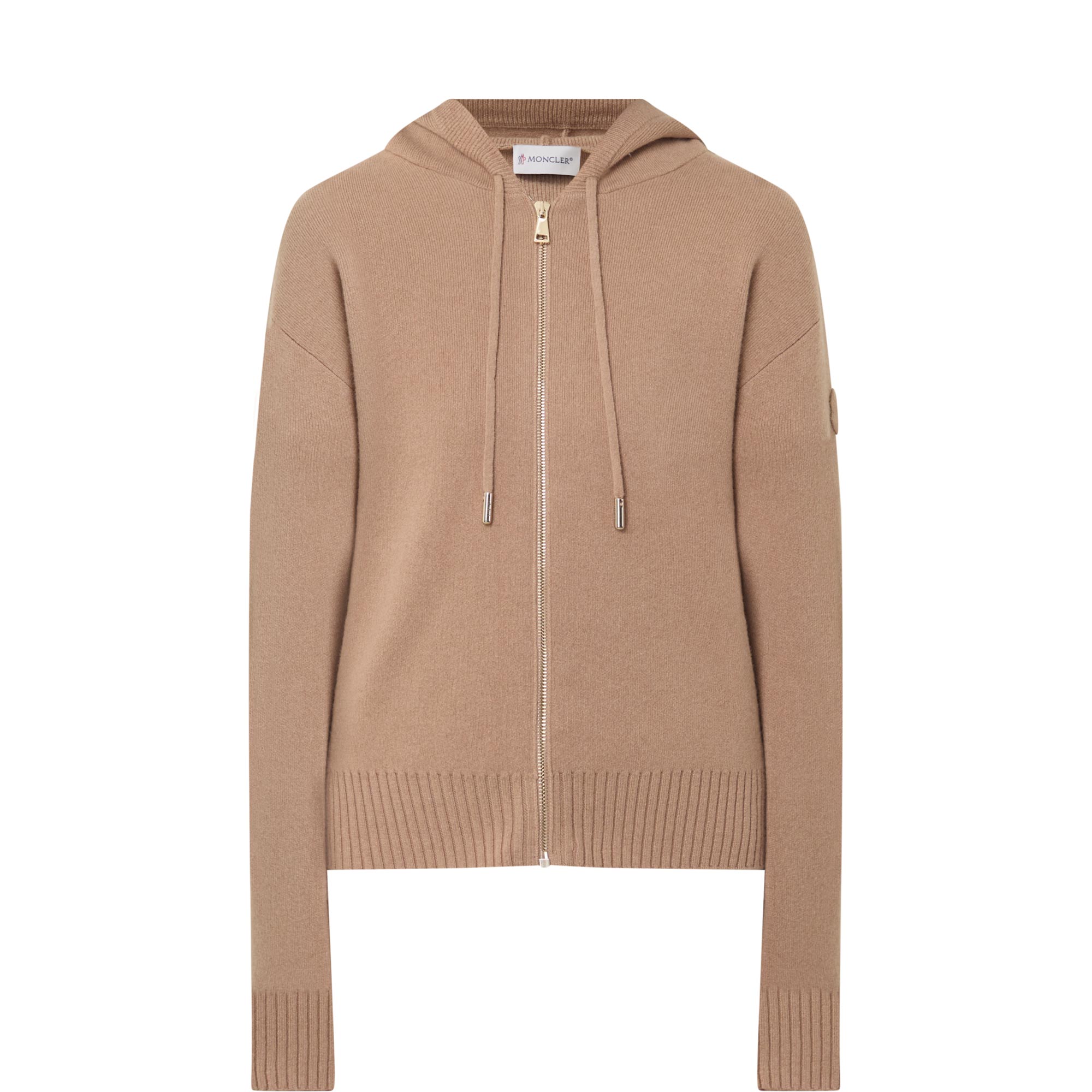 Logo Zip Knitted Hoodie