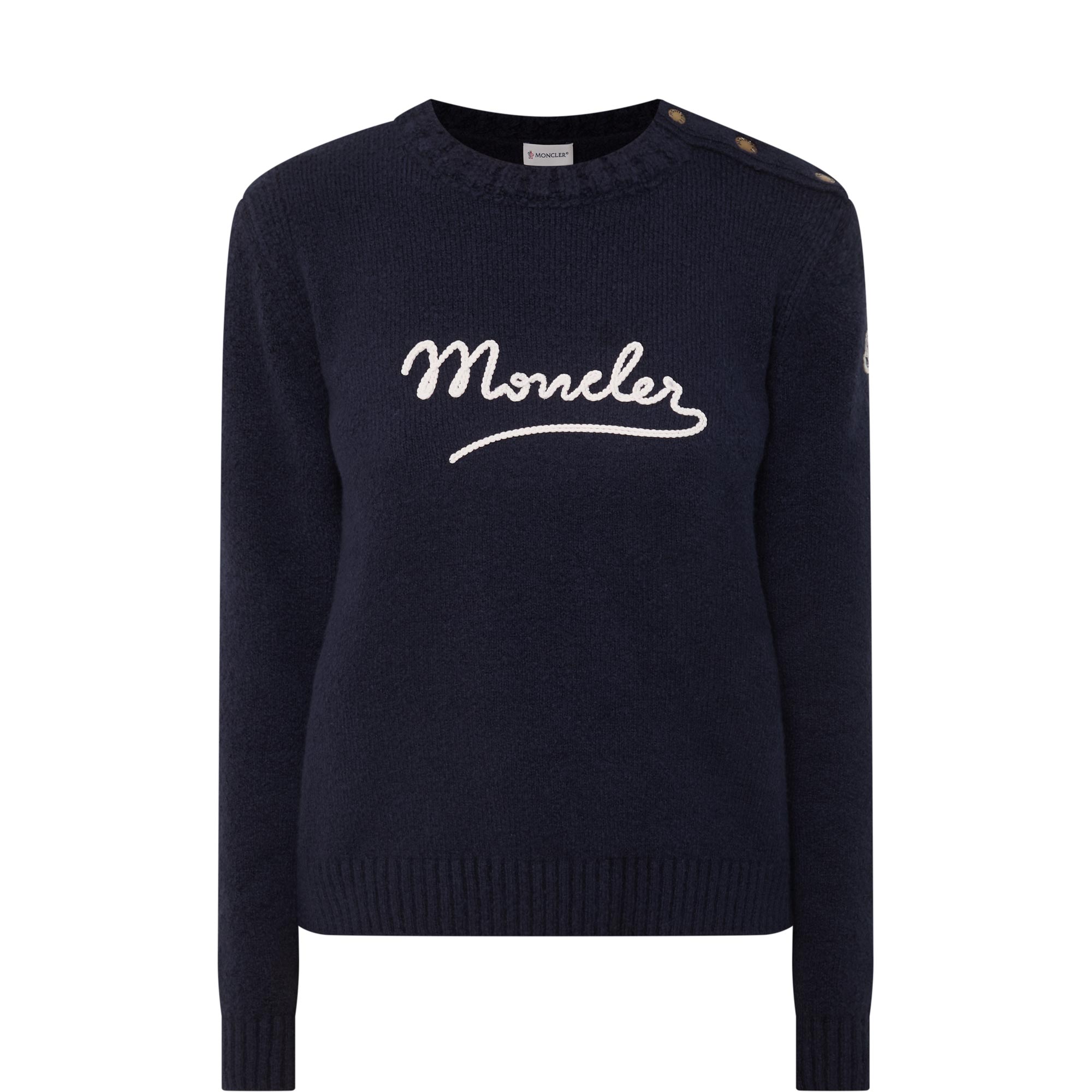 Logo Buttoned-Shoulder Sweater