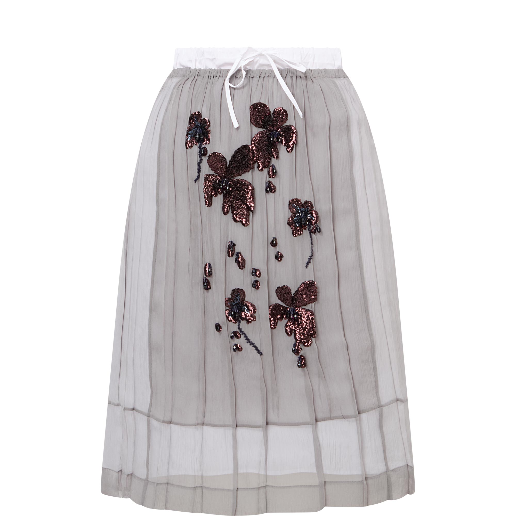 Beaded Pleated Skirt