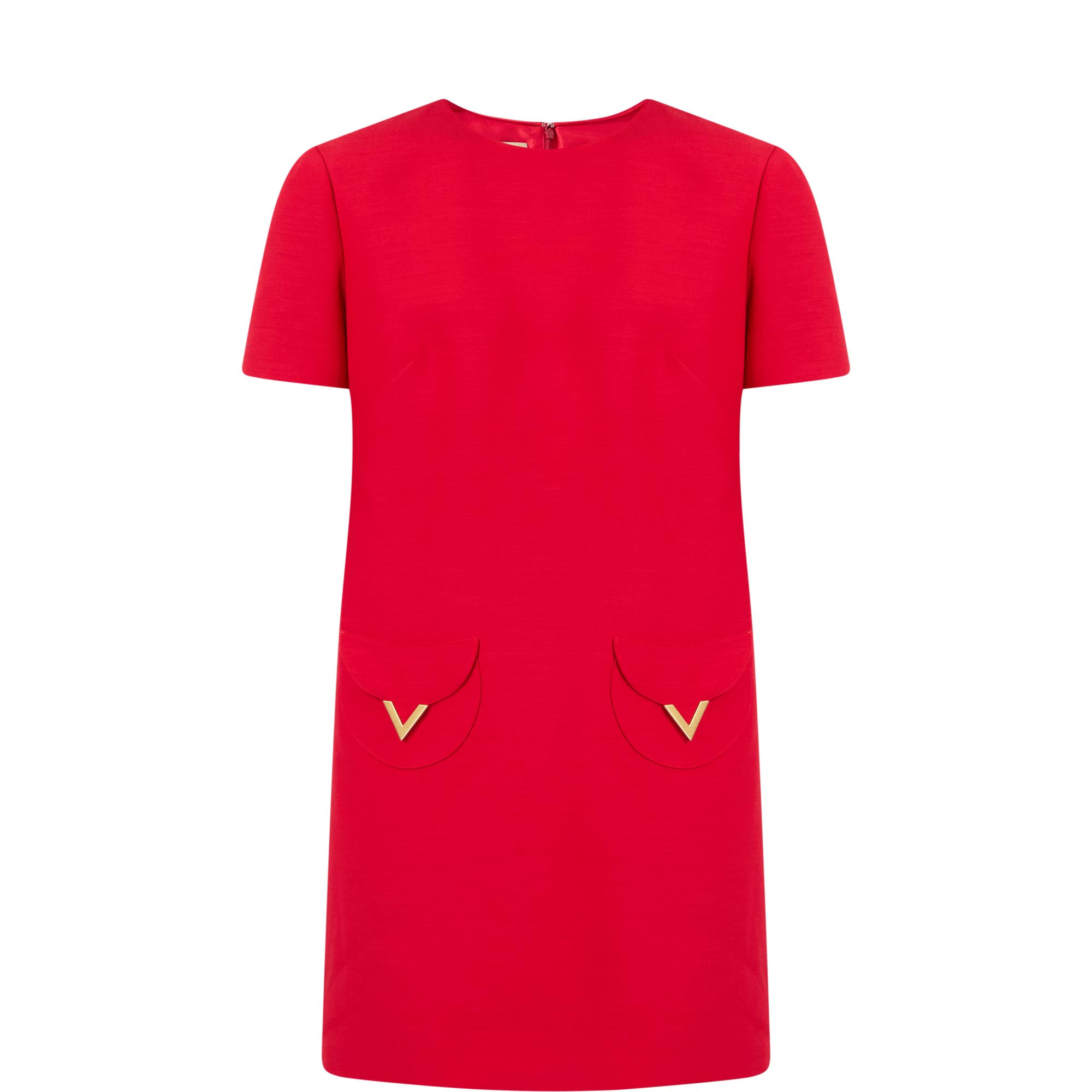 V Logo Pocket Dress
