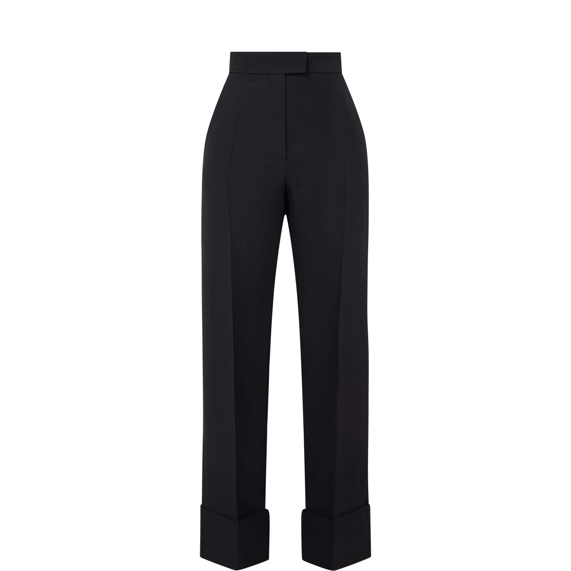 High-Rise Tailored Straight Leg Trousers