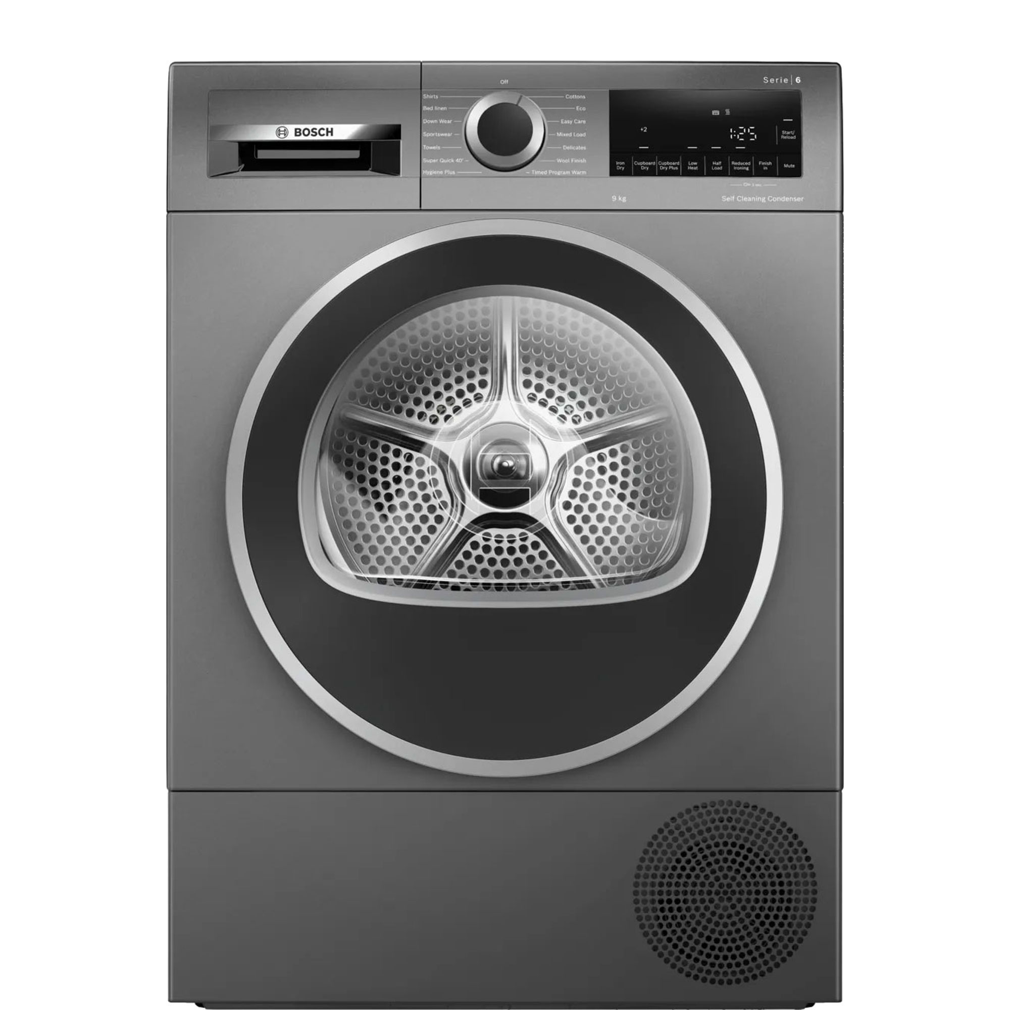 9kg Series 6 Heat Pump Tumble Dryer Cast Iron Grey