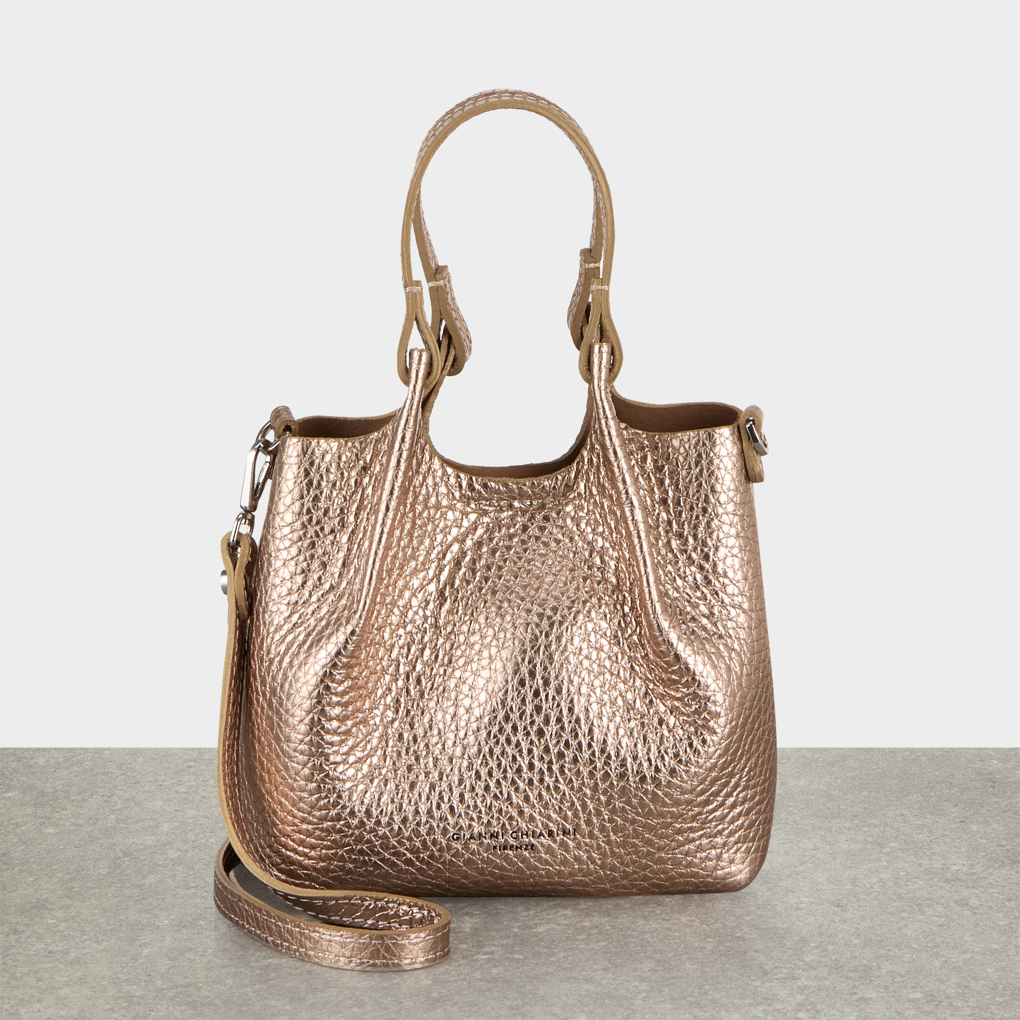 Dua Grained Leather Crossbody Bag