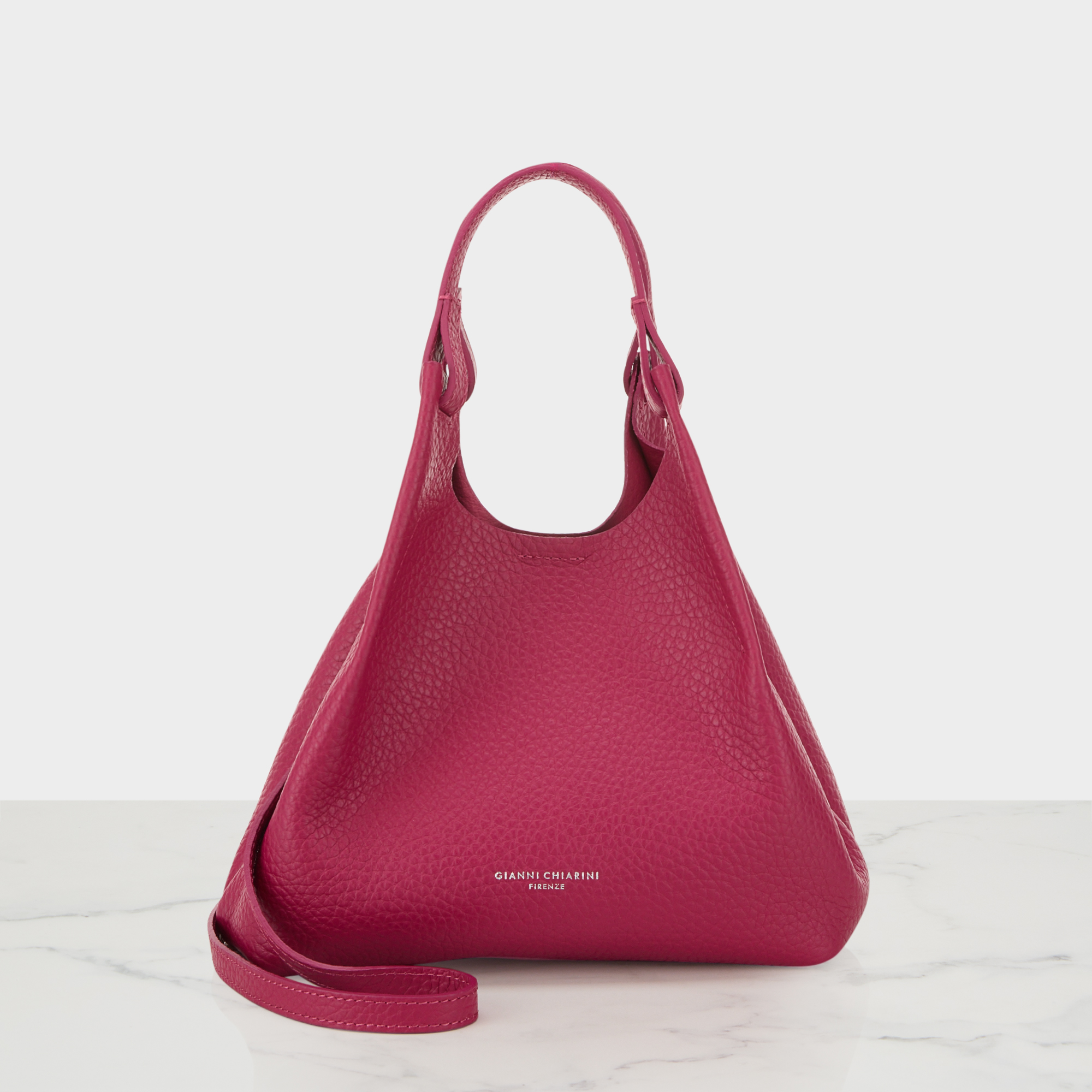 Dua Grained Leather Crossbody Bag