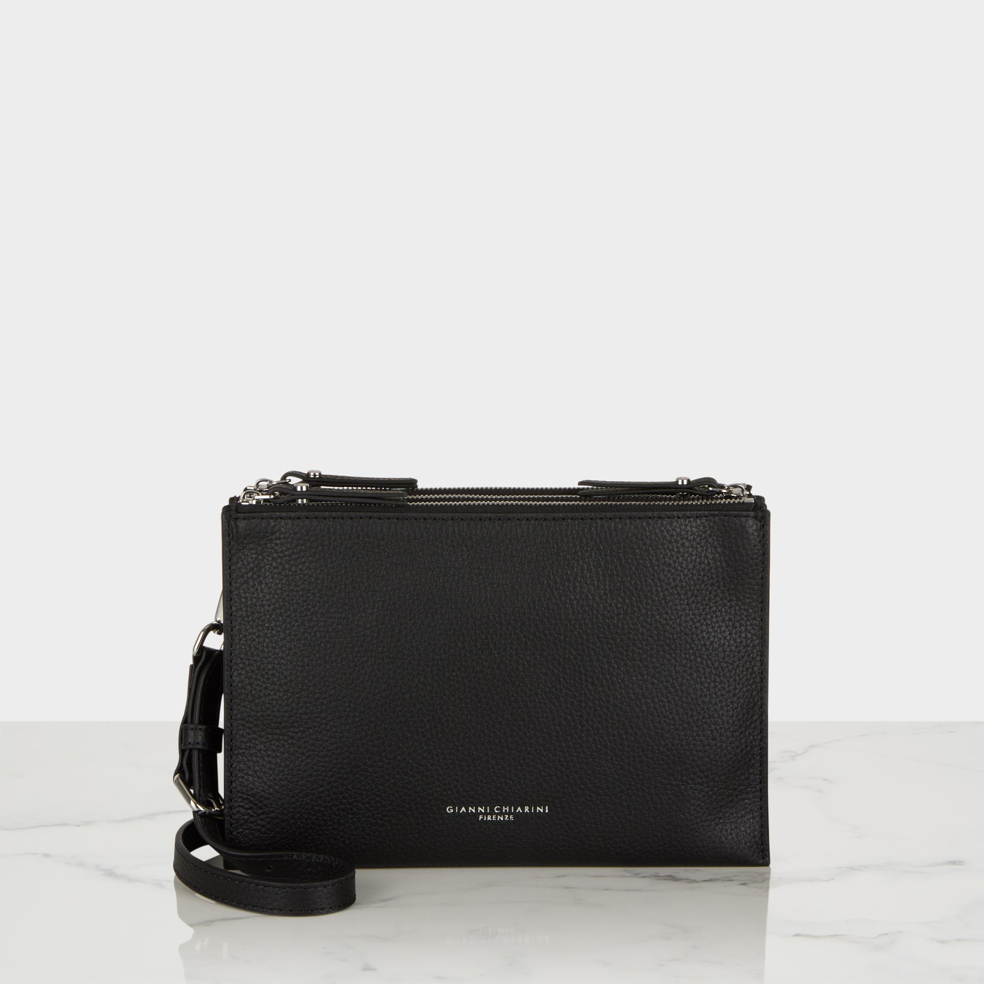 Lucille Grained Leather Crossbody Bag