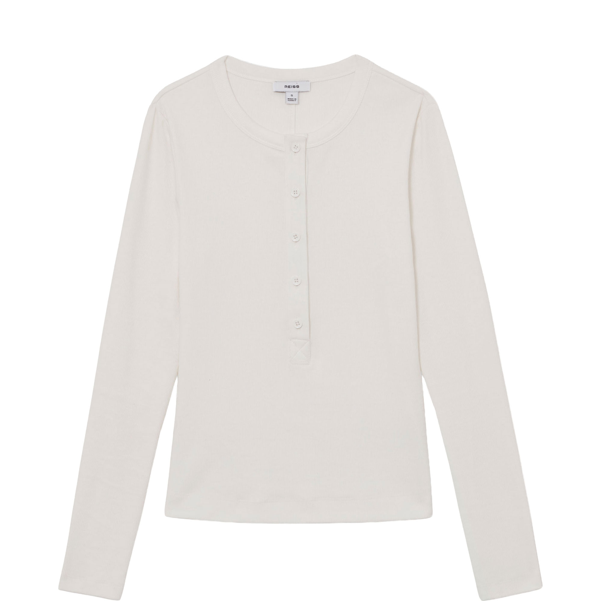 Rina Button Front Ribbed Top