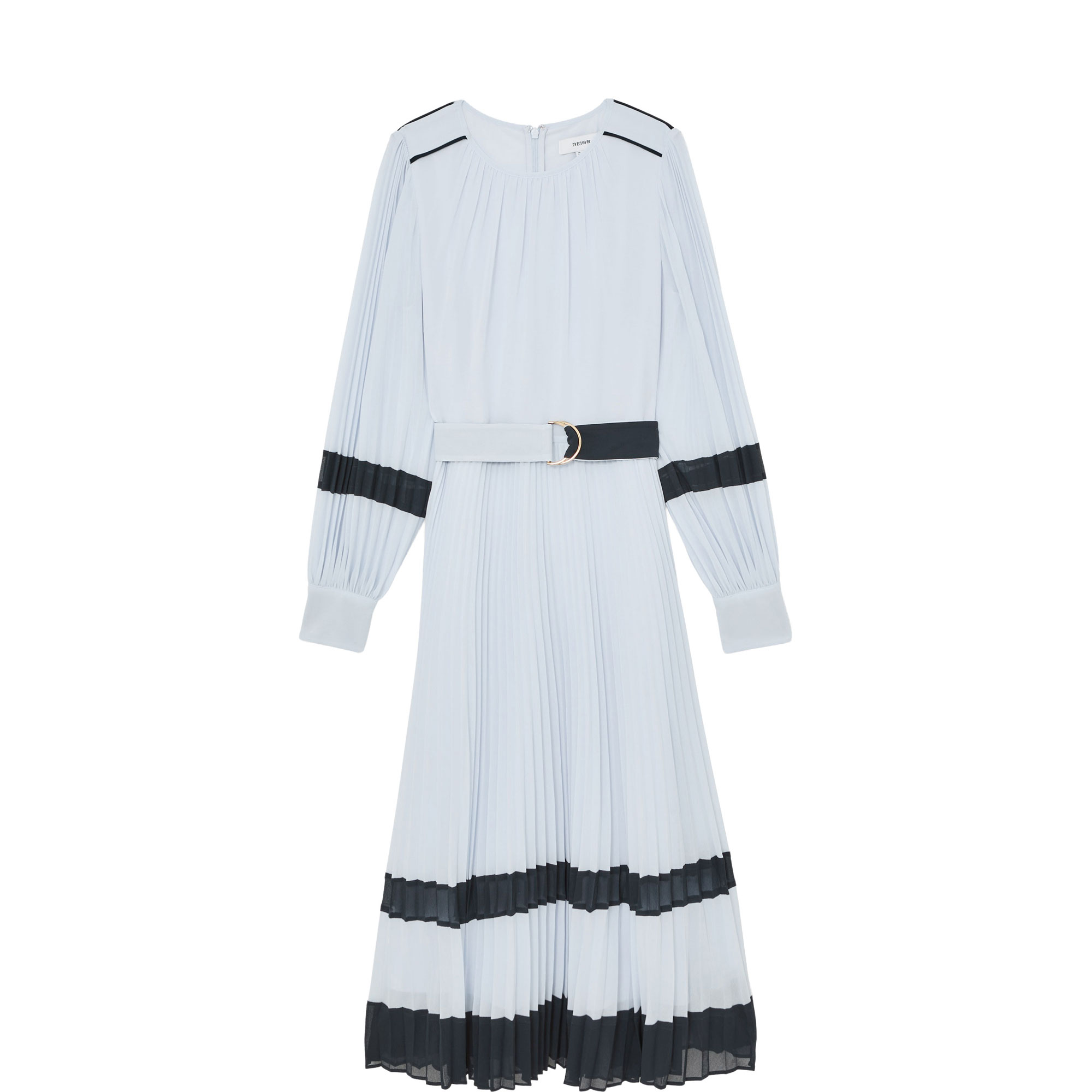 Tori Colour-Blocked Pleated Dress