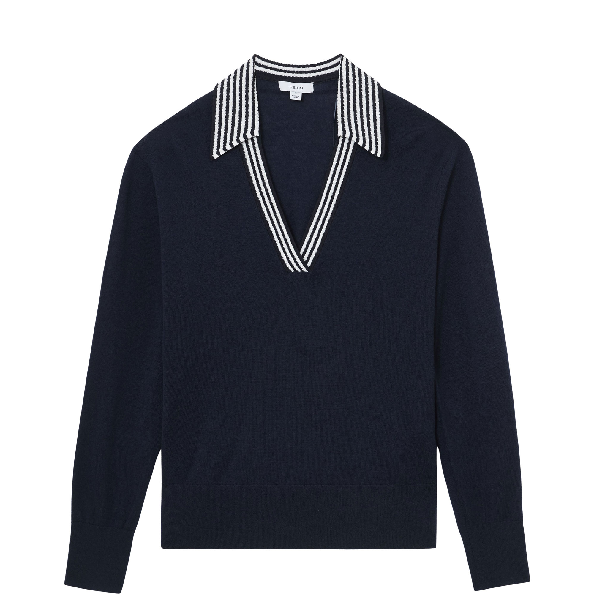 Nova Stripe-Collar Sweater