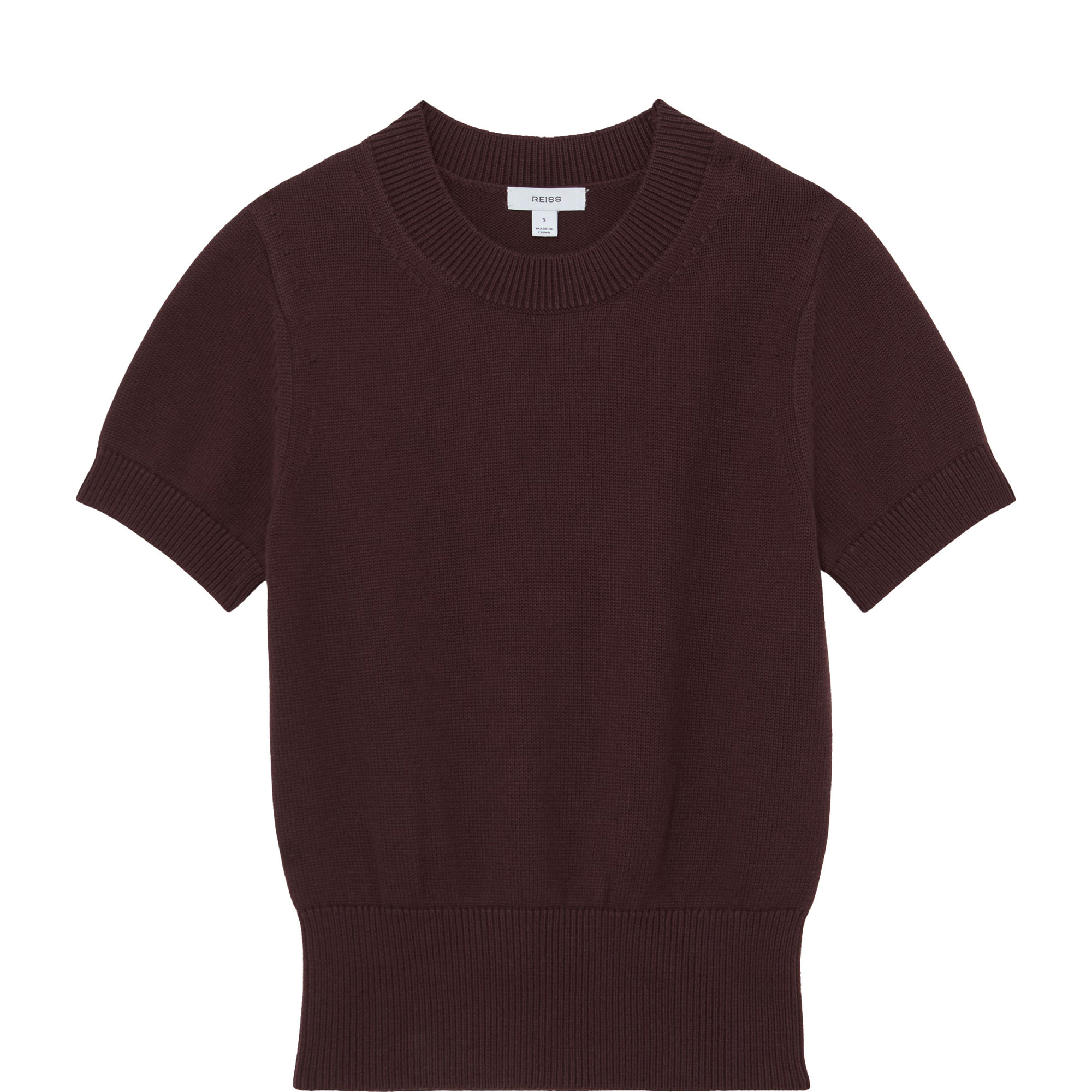 Anita Ribbed Trim Knitted Top