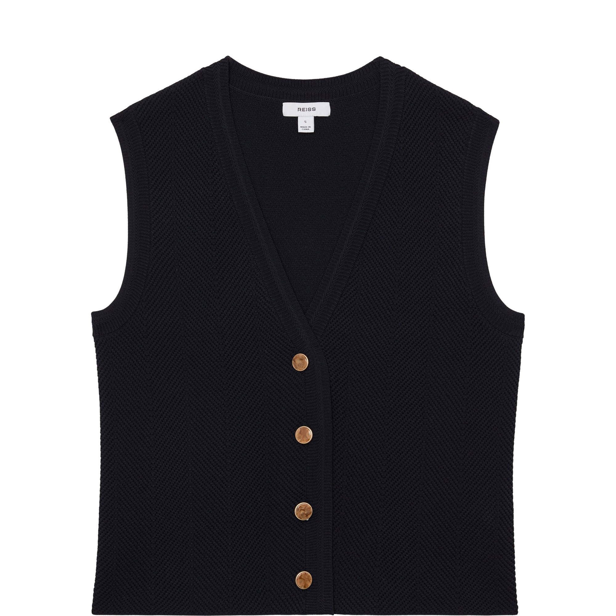 Ria Textured Knitted Waistcoat