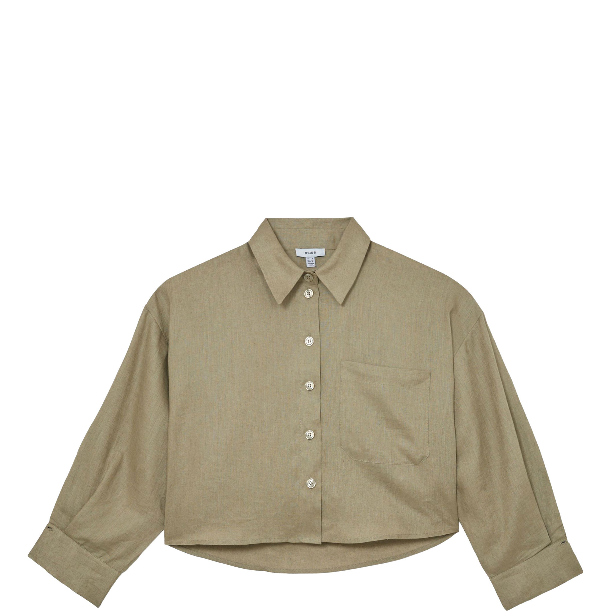 Solena Linen Cropped Shirt