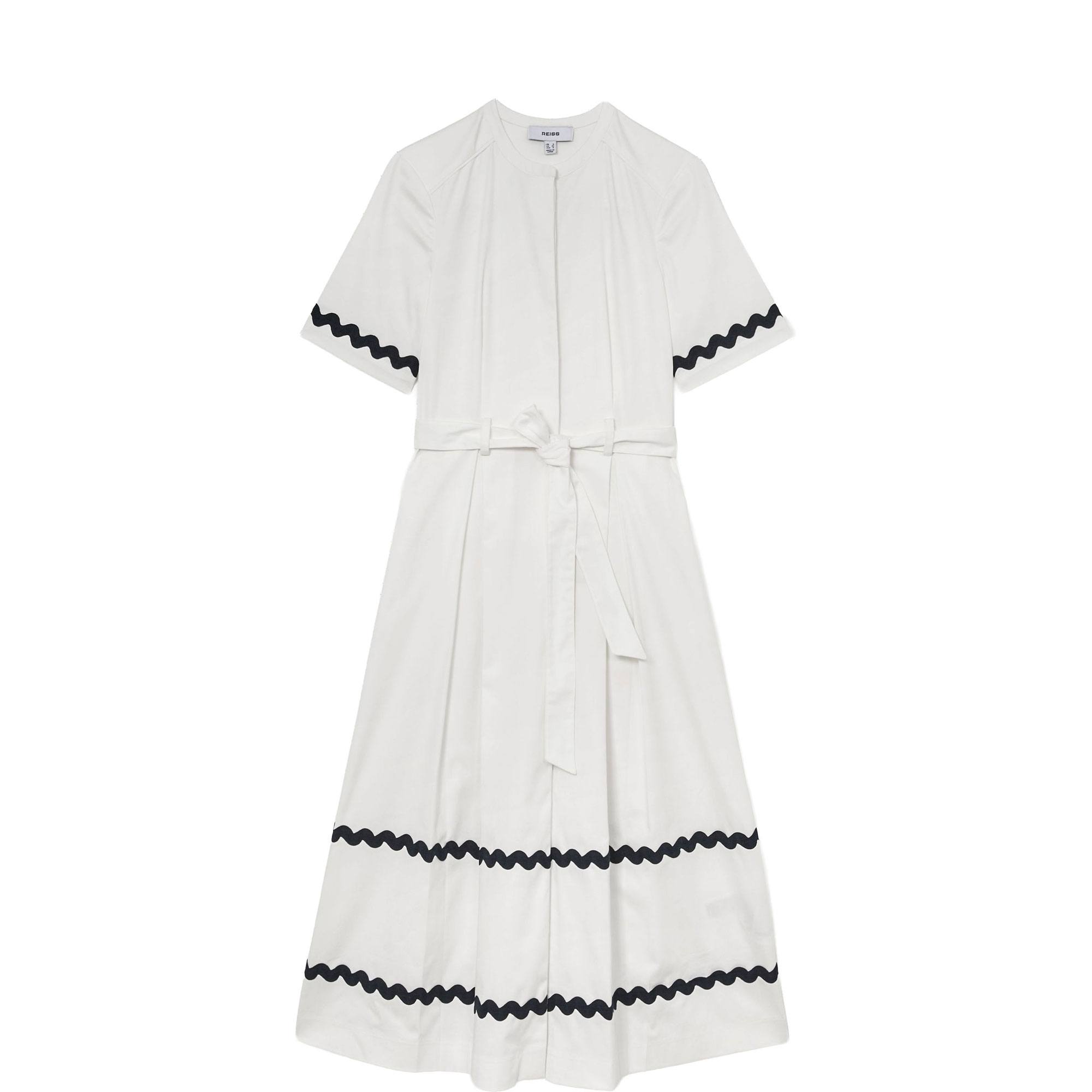 Isabelle Wave-Trim Dress