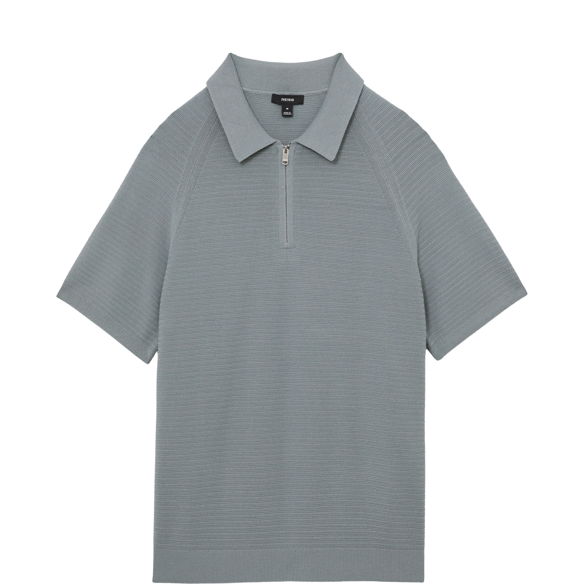 Estate Textured Zip Polo Shirt