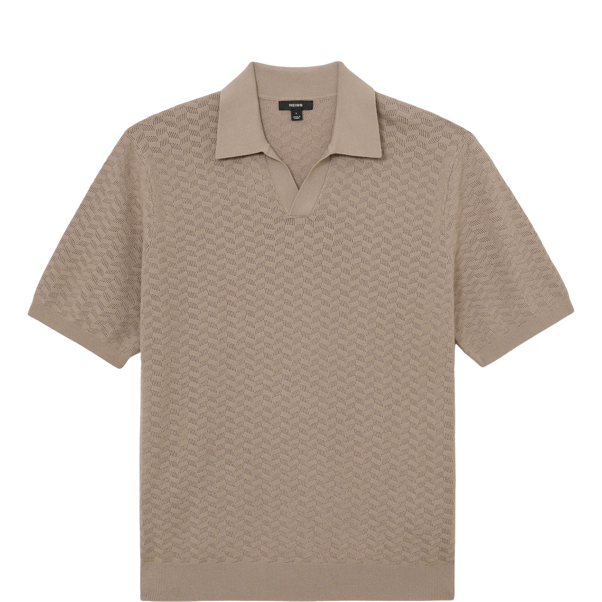 Sol Textured-Knit Polo Shirt