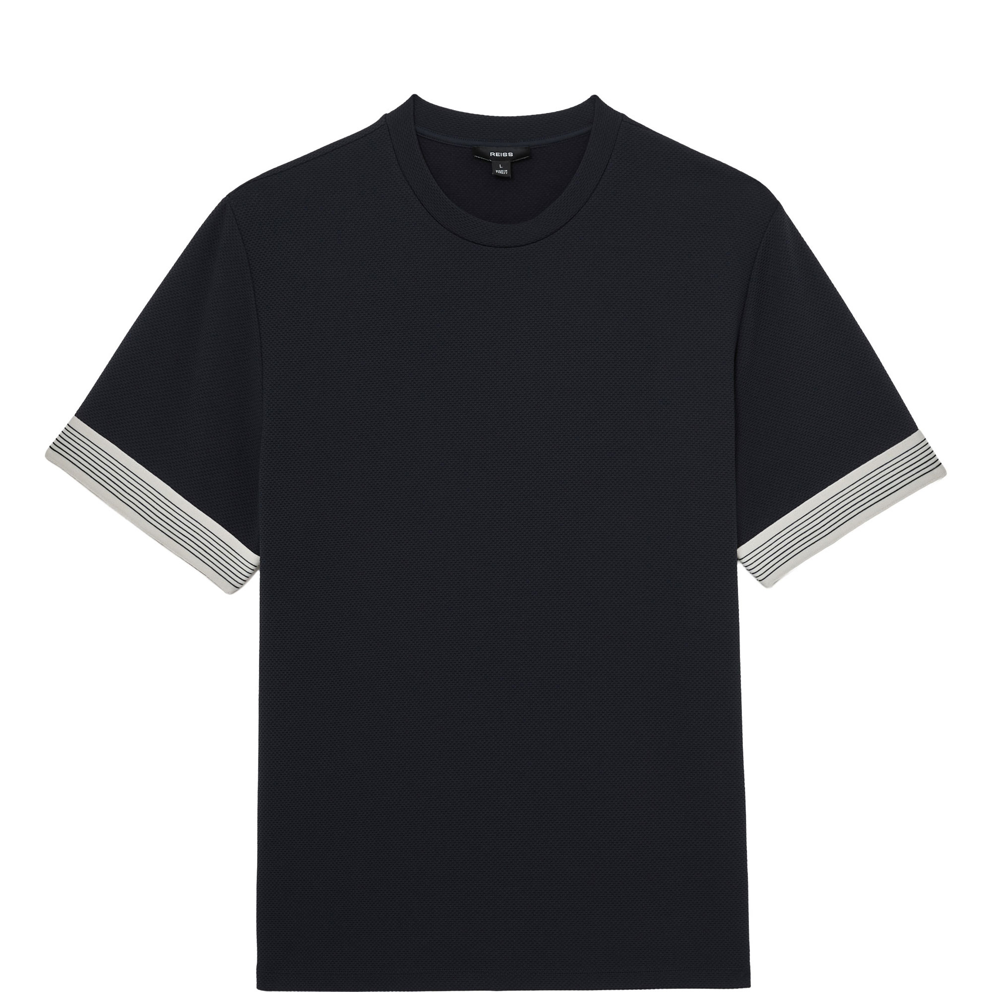 Aries Textured Striped Cuff T-Shirt