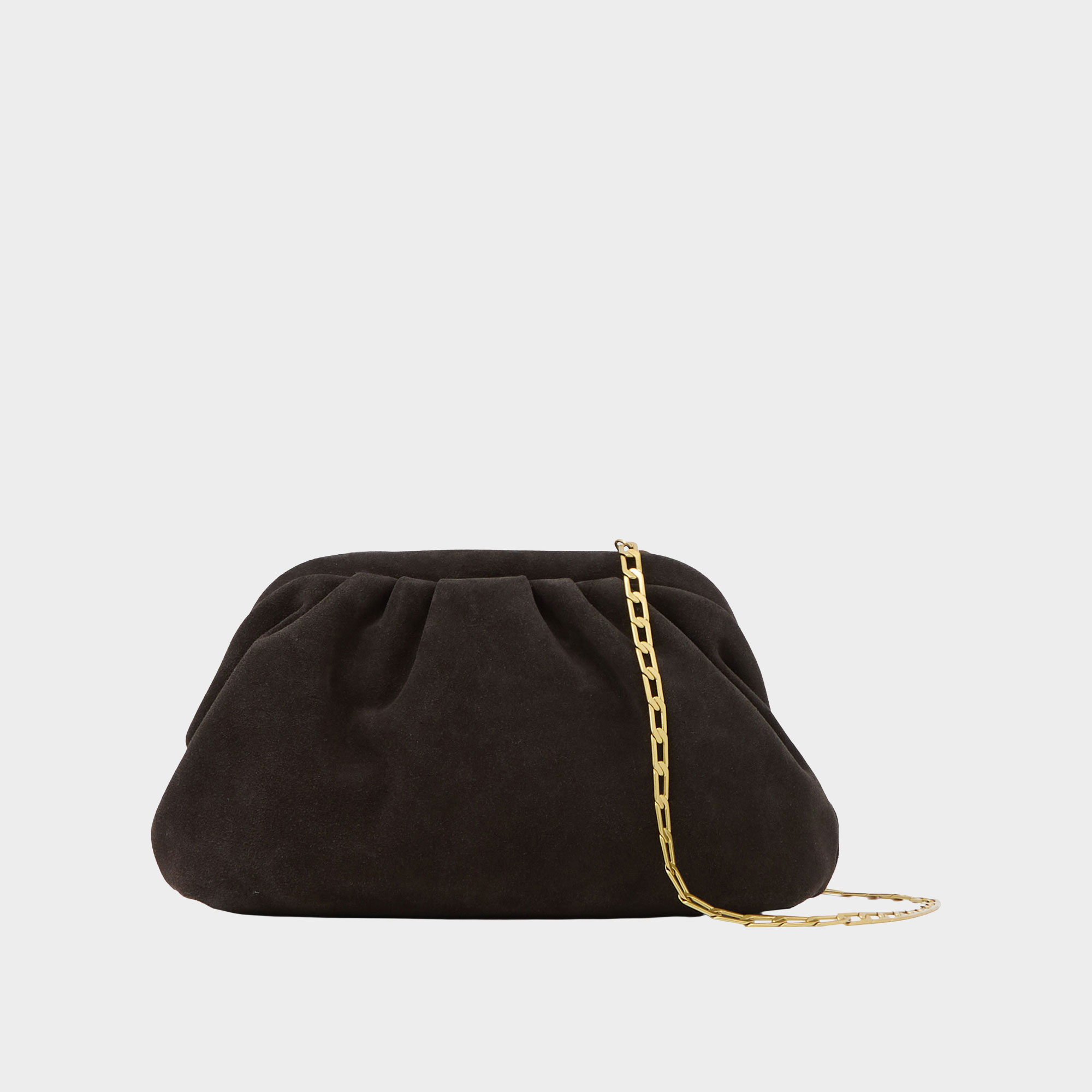 Mia Suede Pouch Clutch