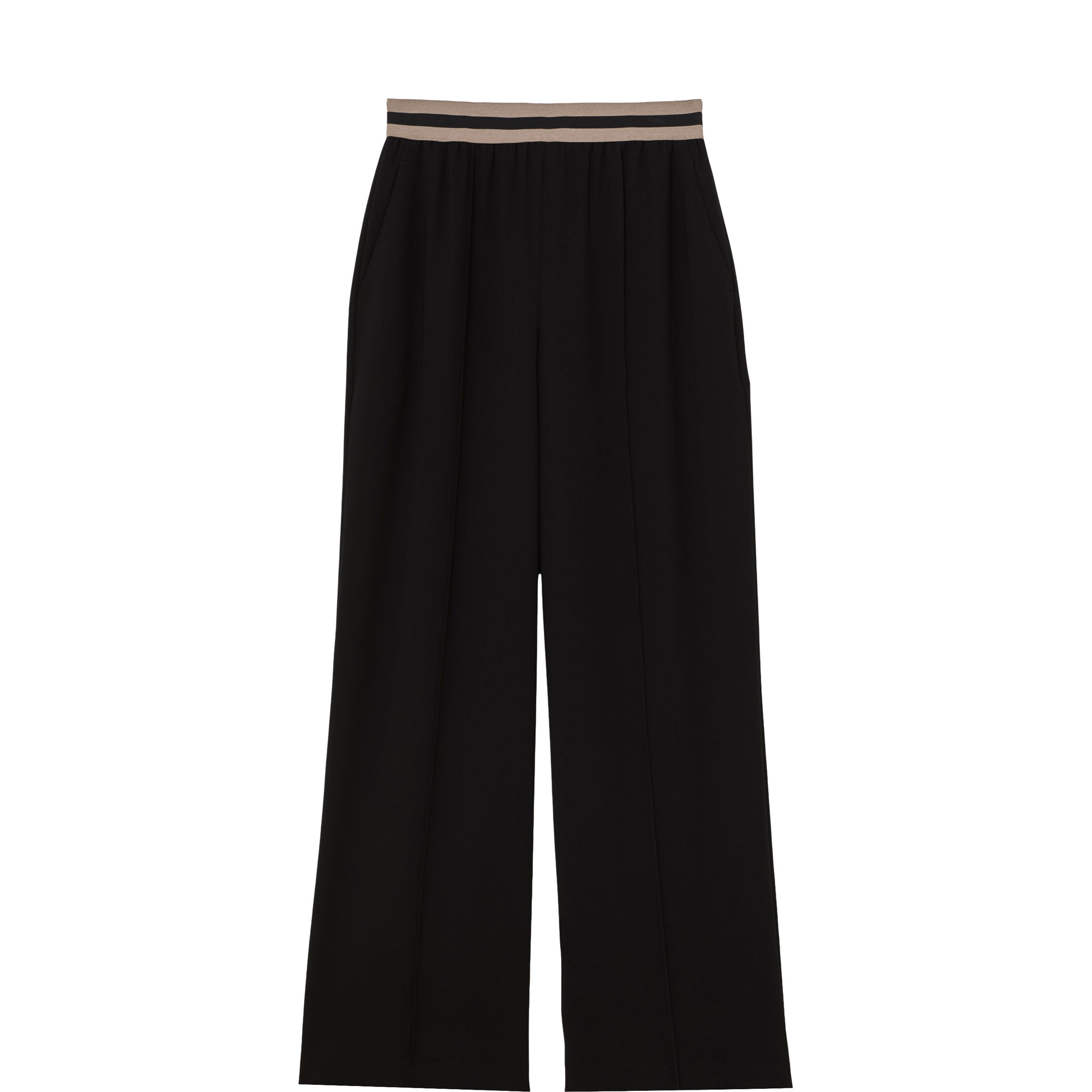 Sonnie Stripe Detail Wide-Leg Trousers