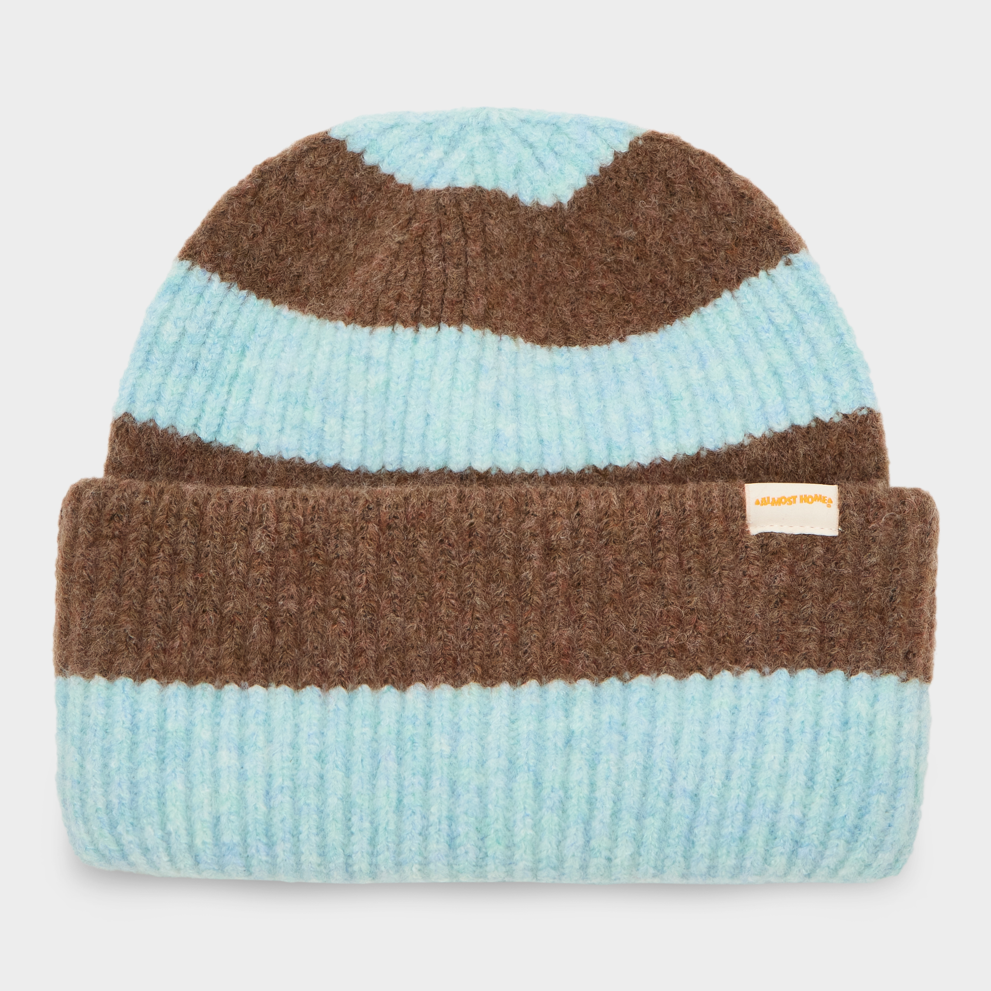 Striped Ribbed Knit Beanie