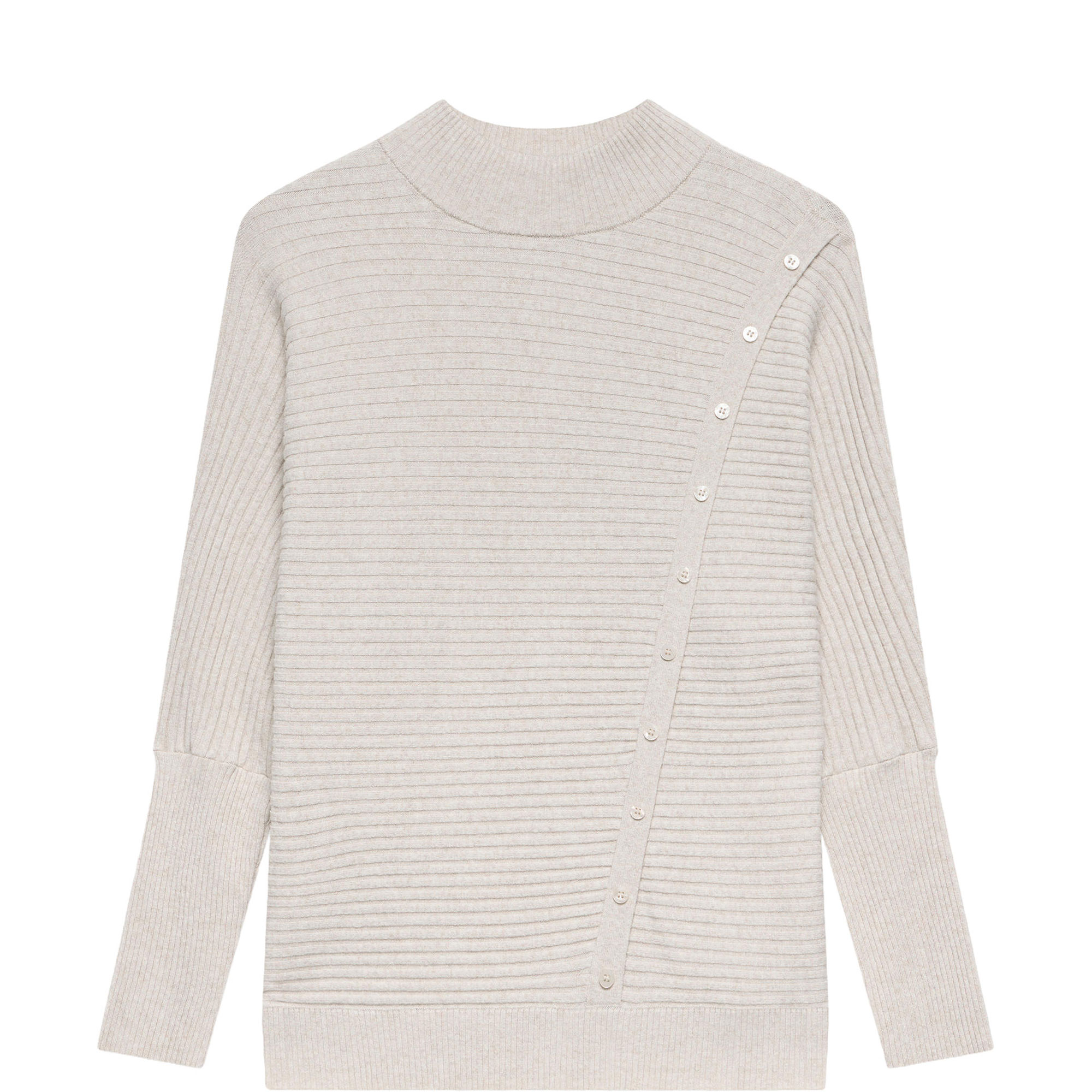 Asymmetric Button Sweater