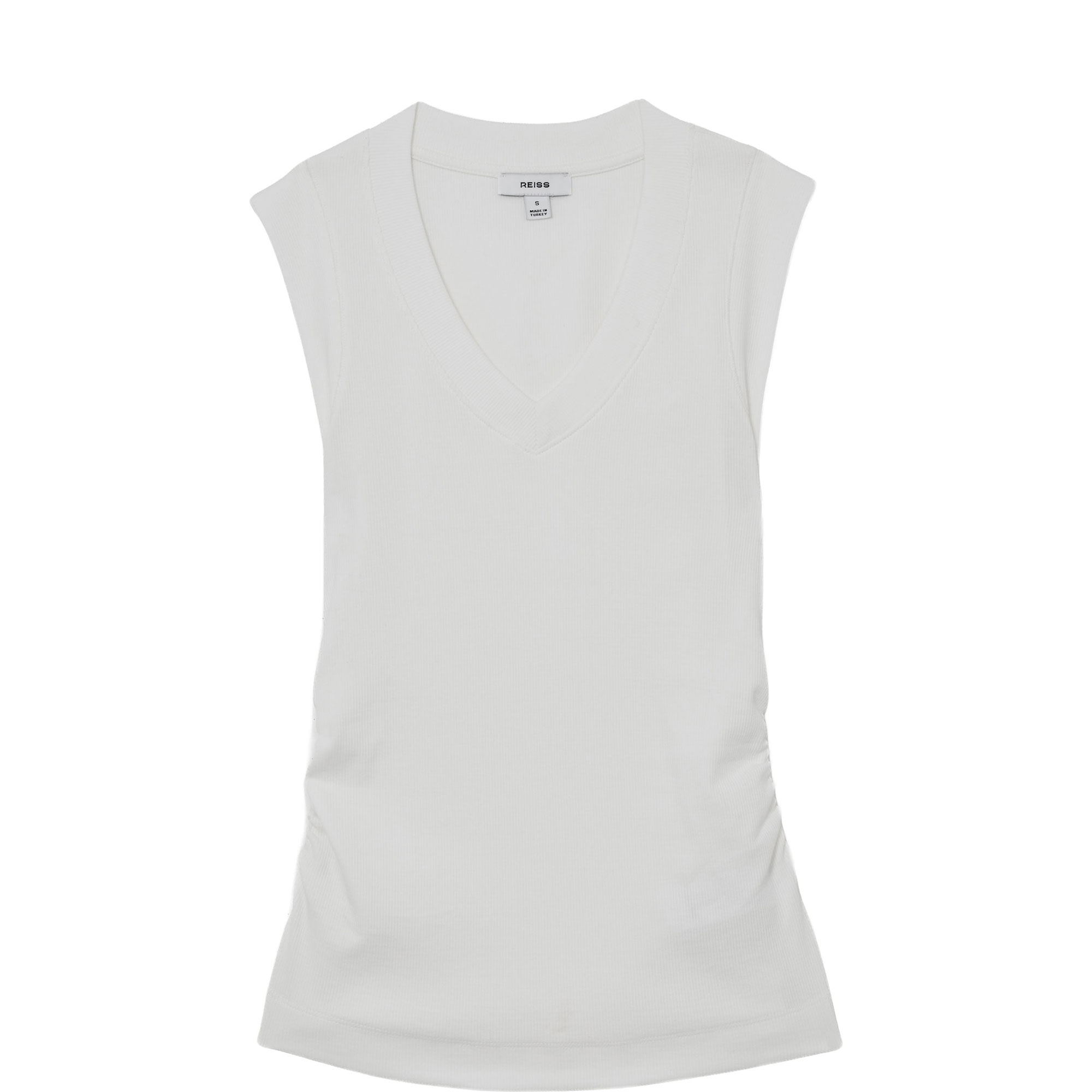 Sandy Ribbed Ruched Tank Top