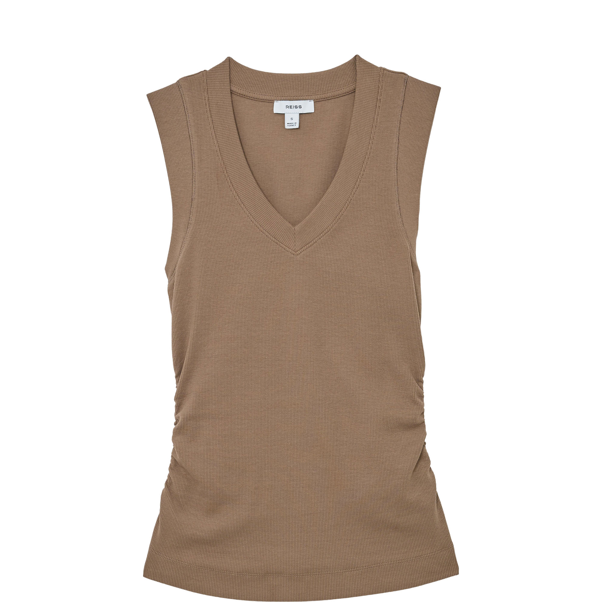 Sandy Ribbed Ruched Tank Top