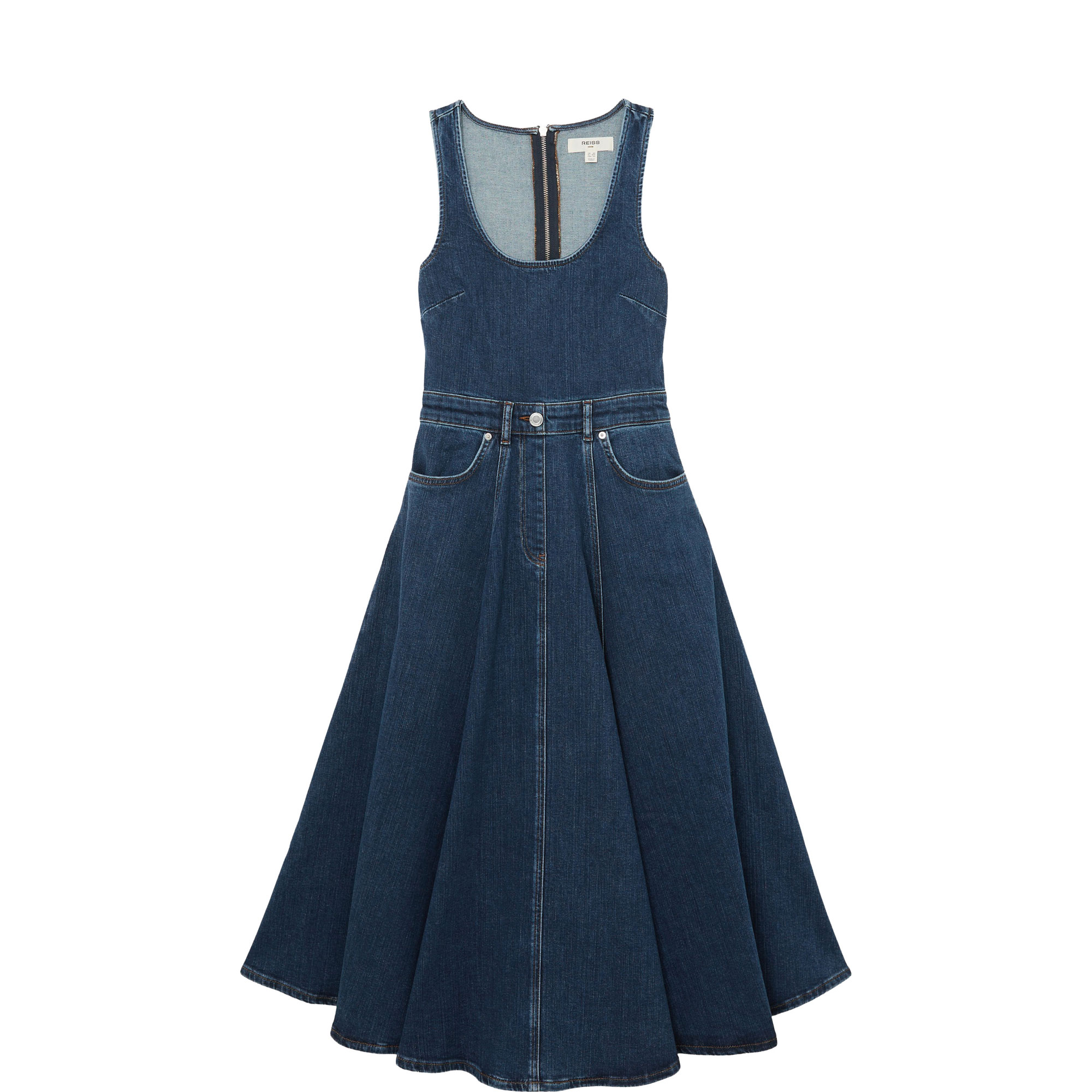 Rosie Denim Flared Dress