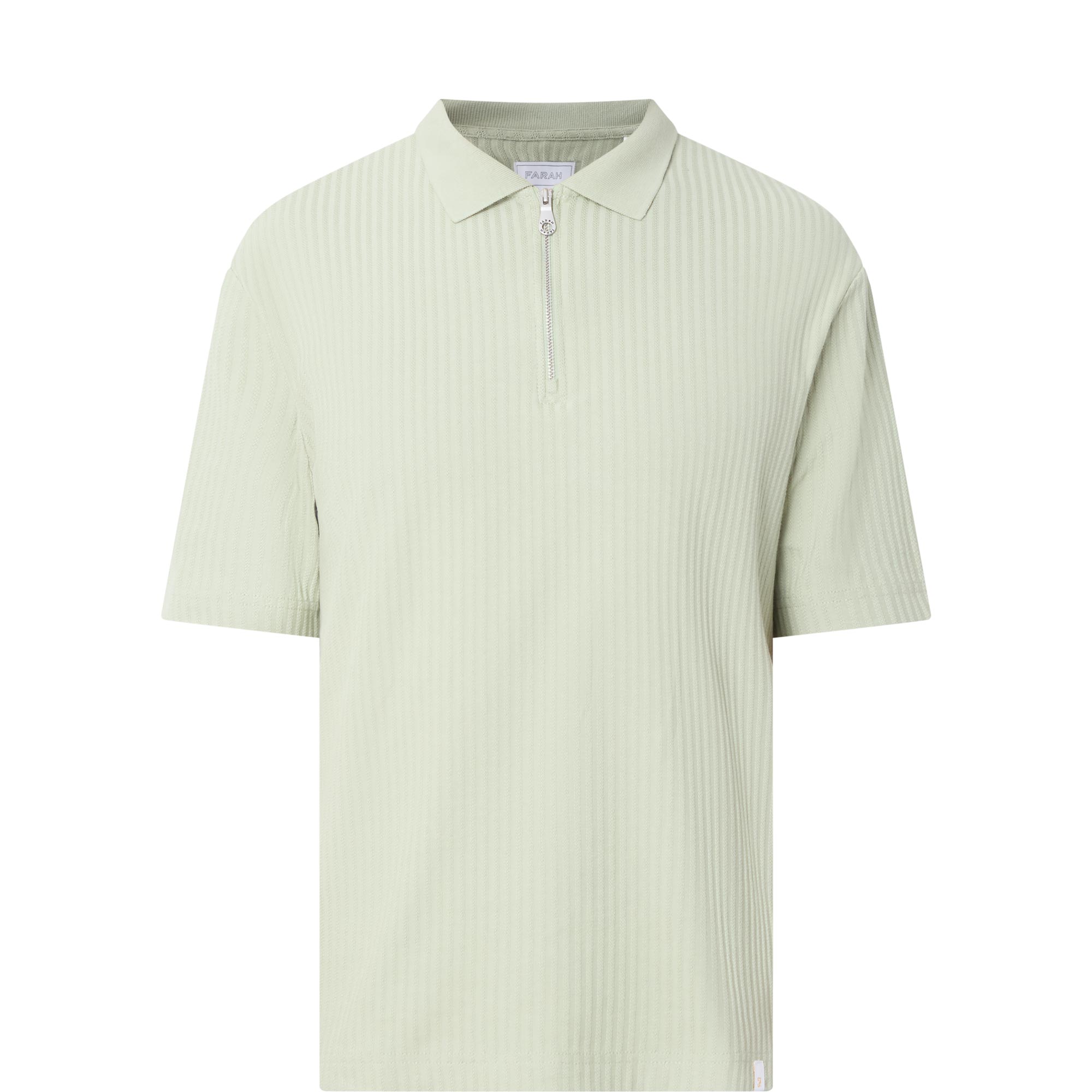 Dobson Logo Tonal Stripe Zip Polo Shirt