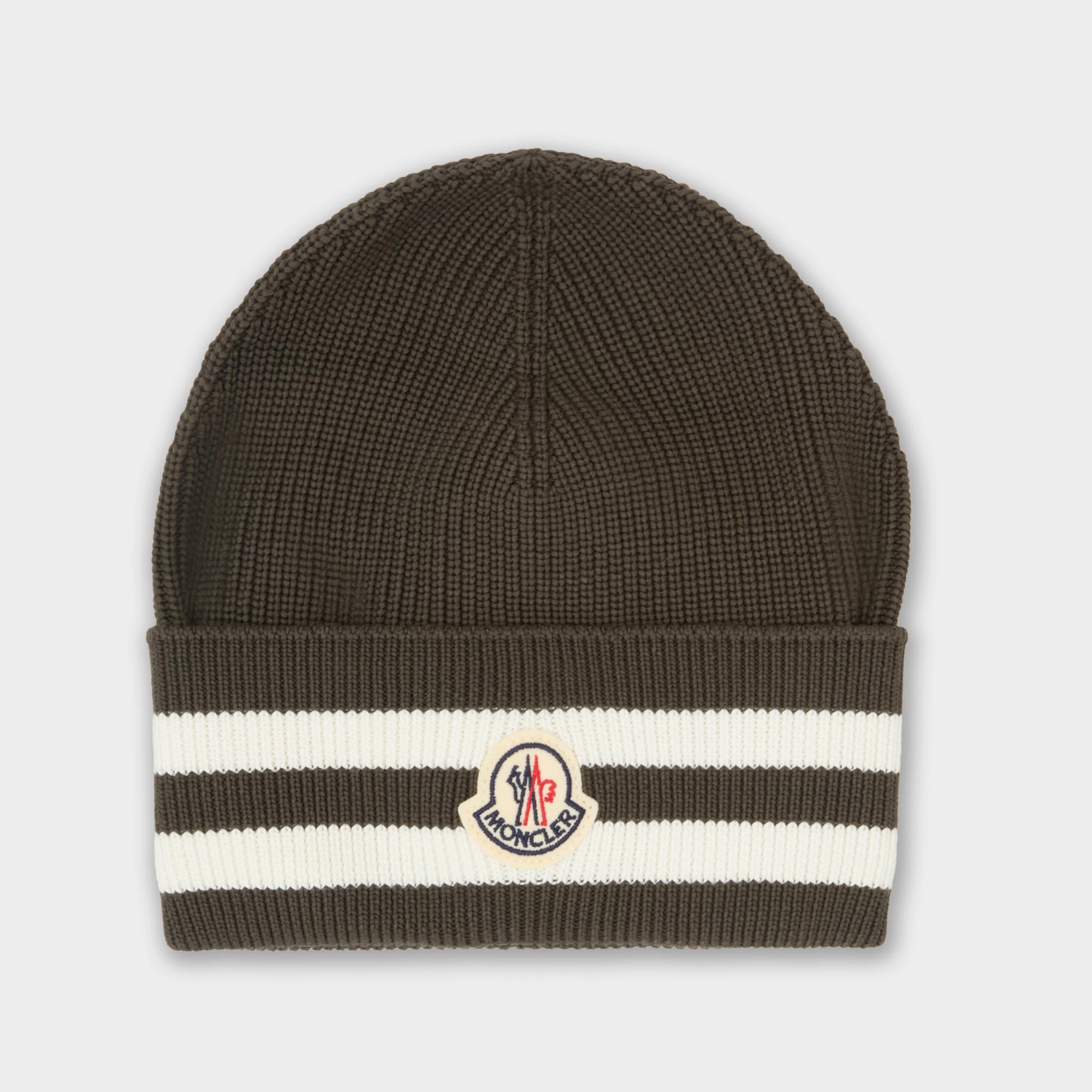 Contrast Stripe Logo Beanie Hat