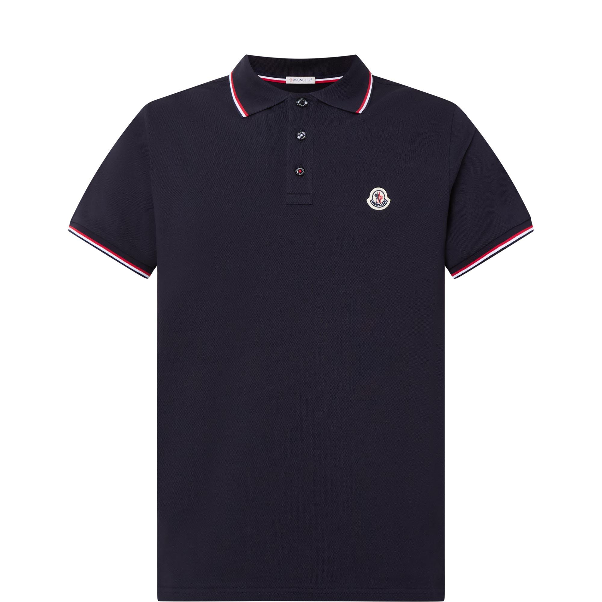 Tricolour Trim Logo Badge Polo Shirt
