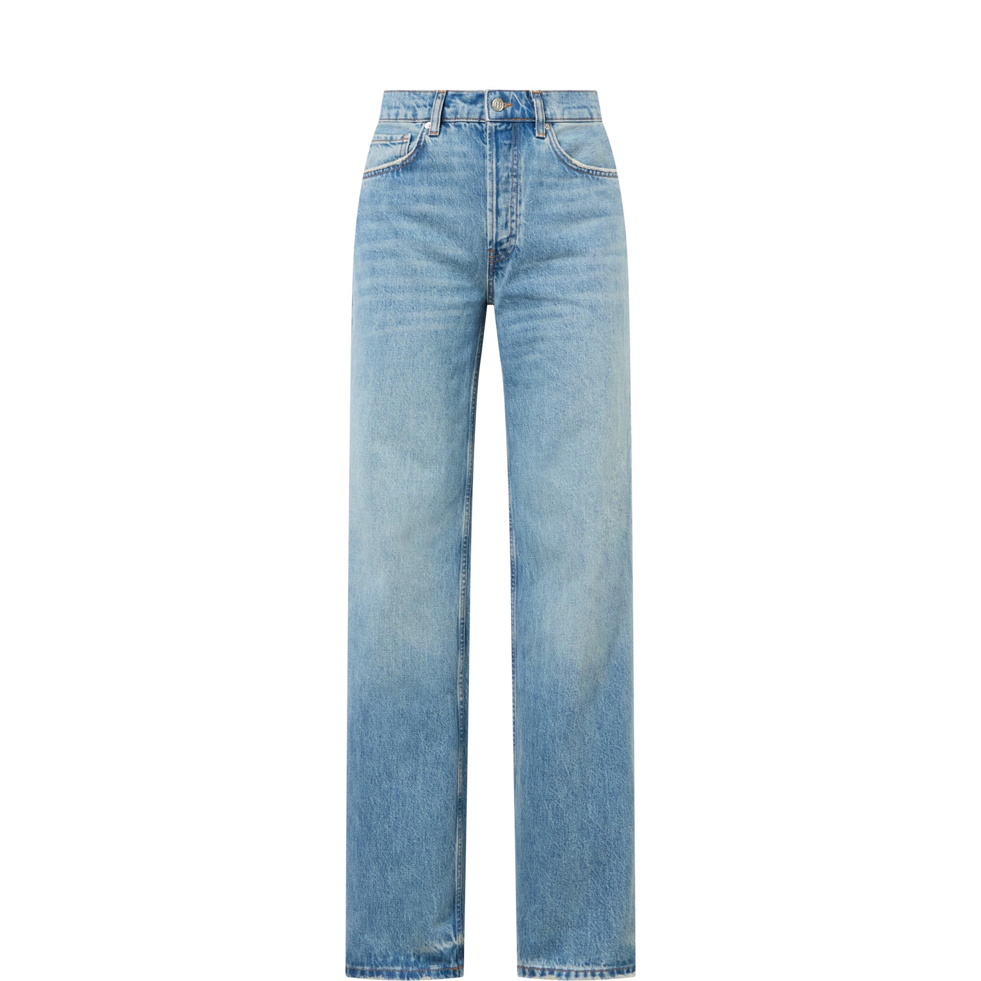 Hugh Mid-Rise Straight Leg Jeans