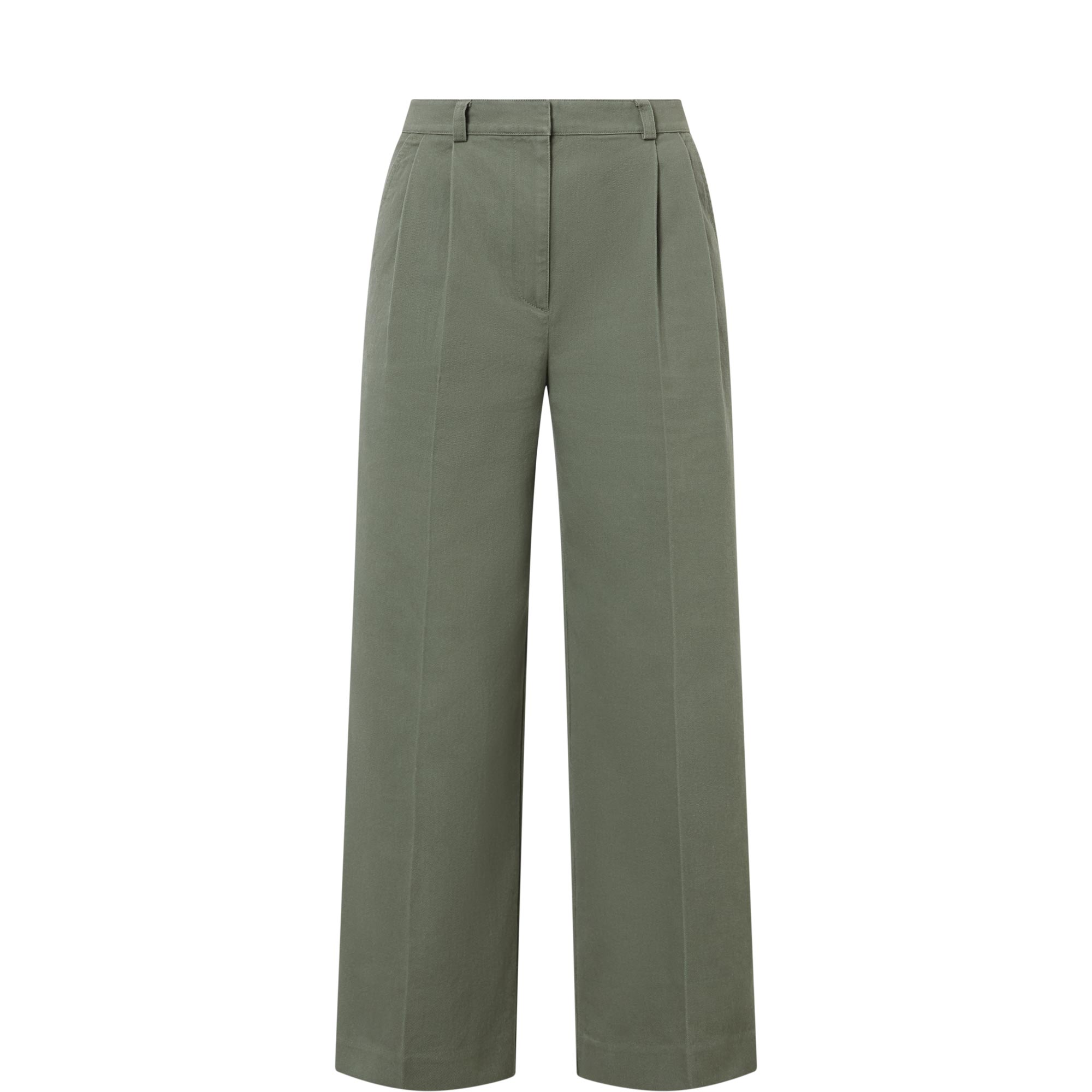 Belen High-Rise Straight Leg Cropped Trousers