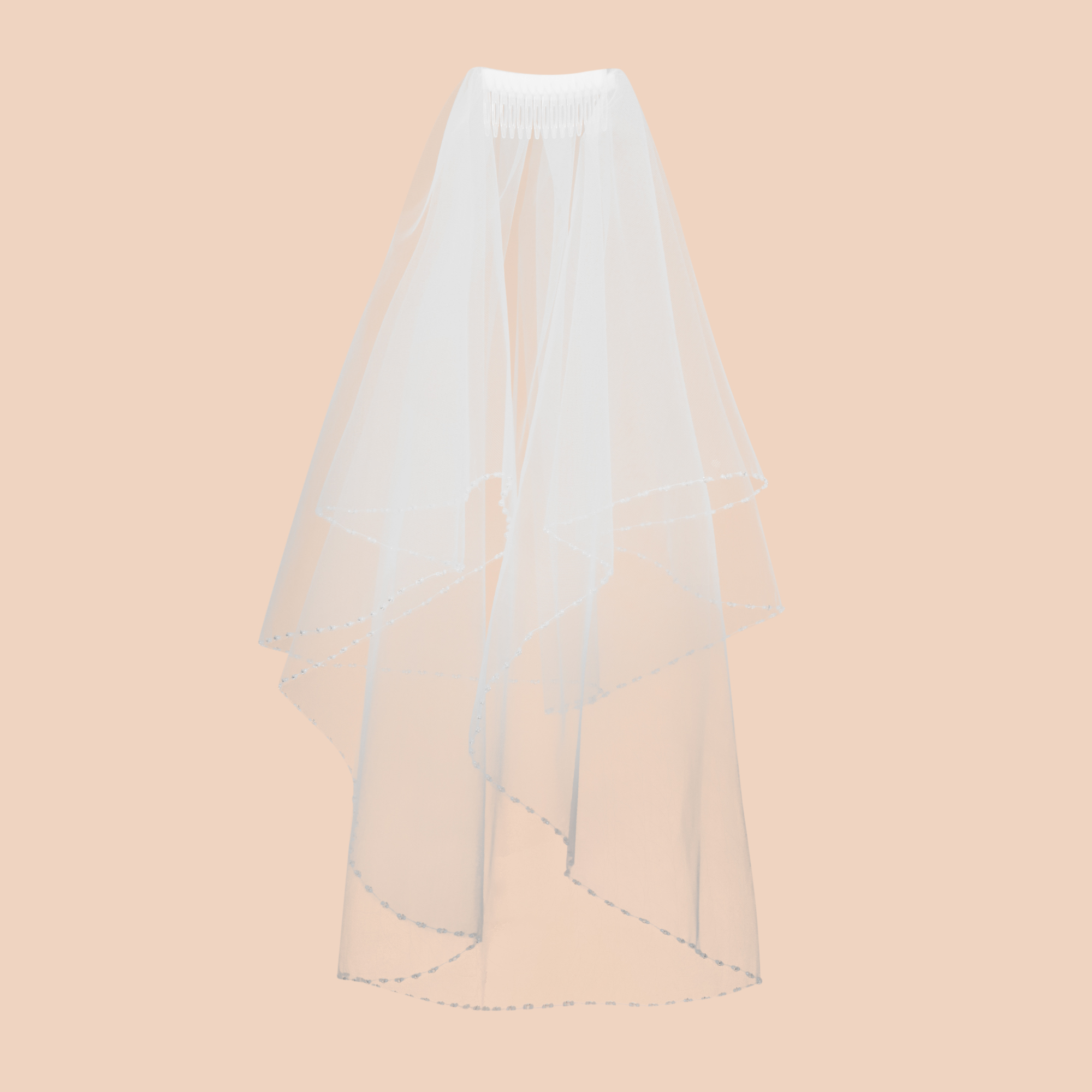 Beaded Tiered Veil