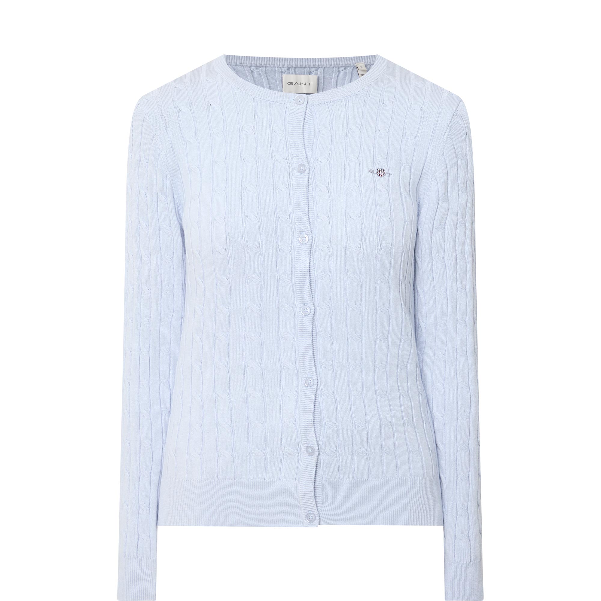 Shield Logo Cable Knit Cardigan