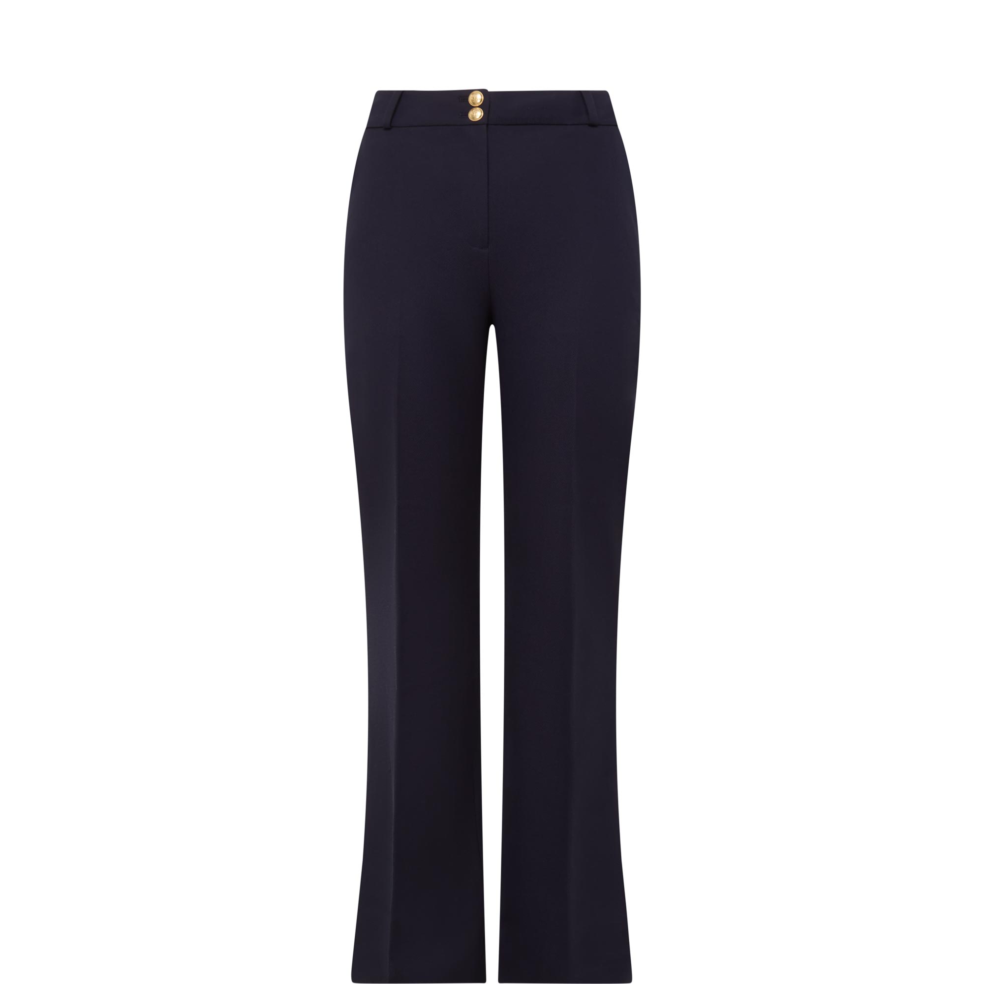 Slim Flared Leg Trousers