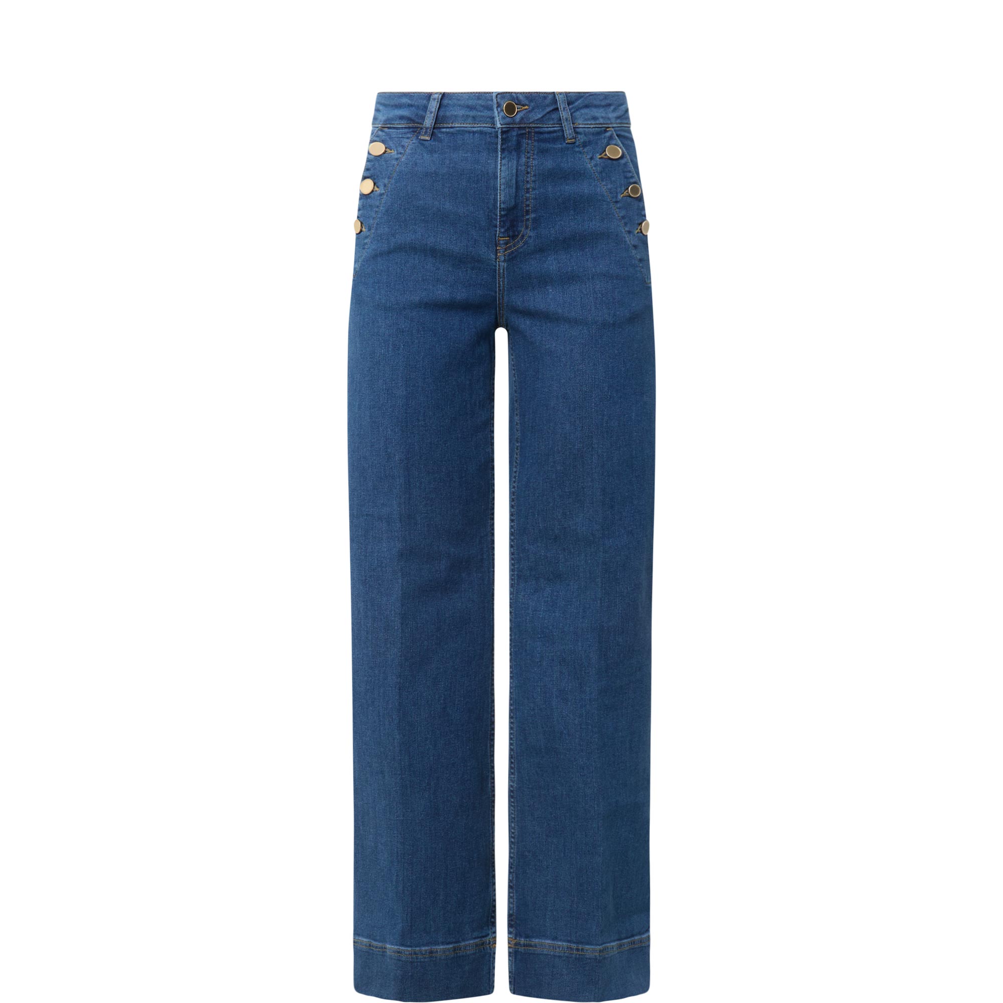 Nautical High-Rise Flared Jeans