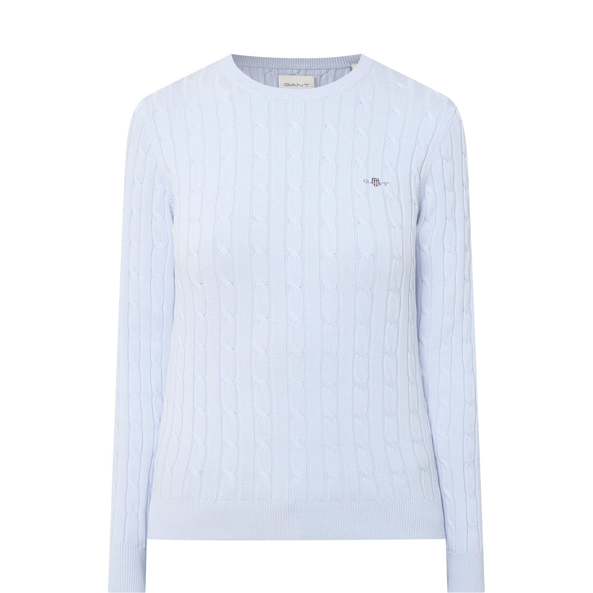 Shield Logo Cable Knit Sweater