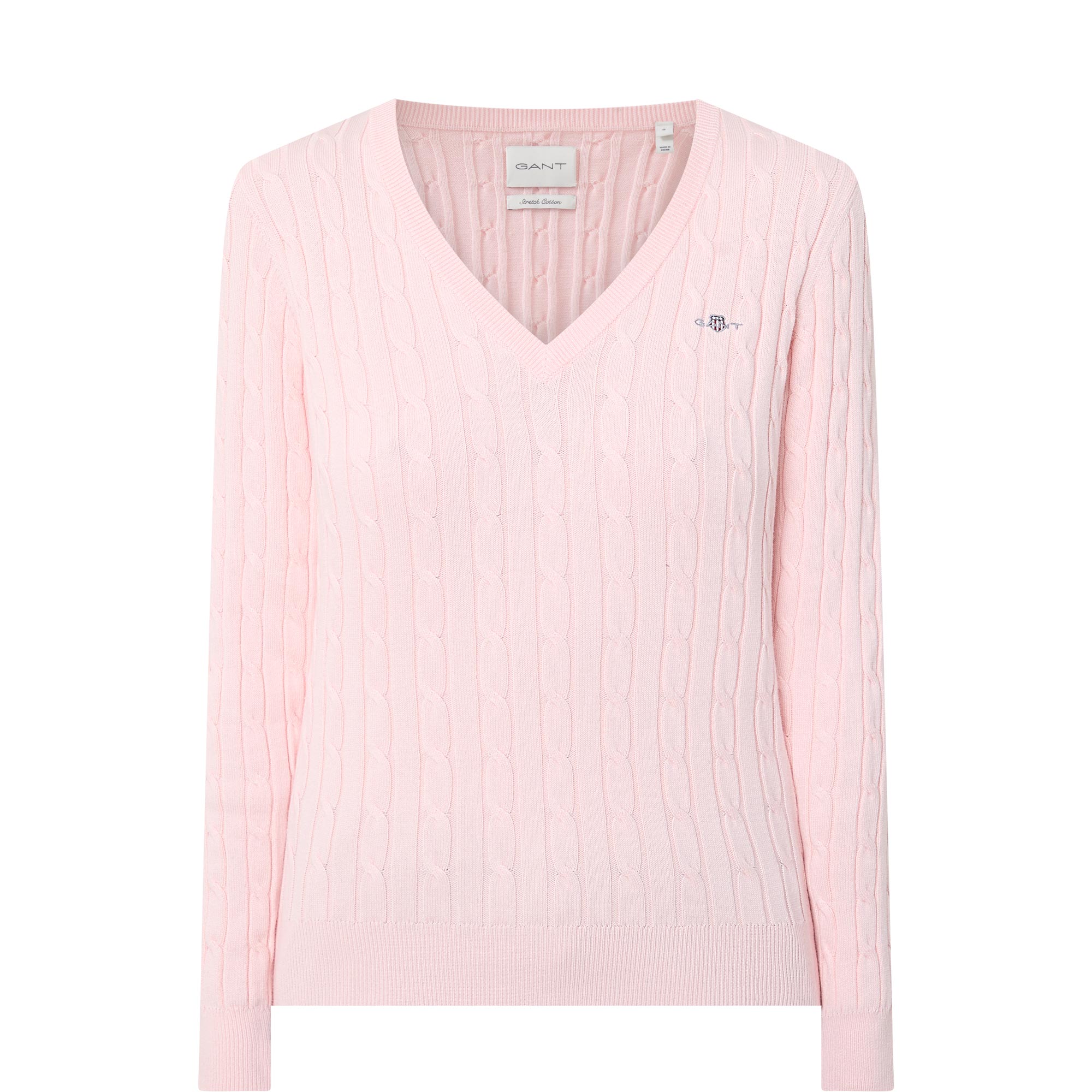 Shield Logo Cable Knit Sweater