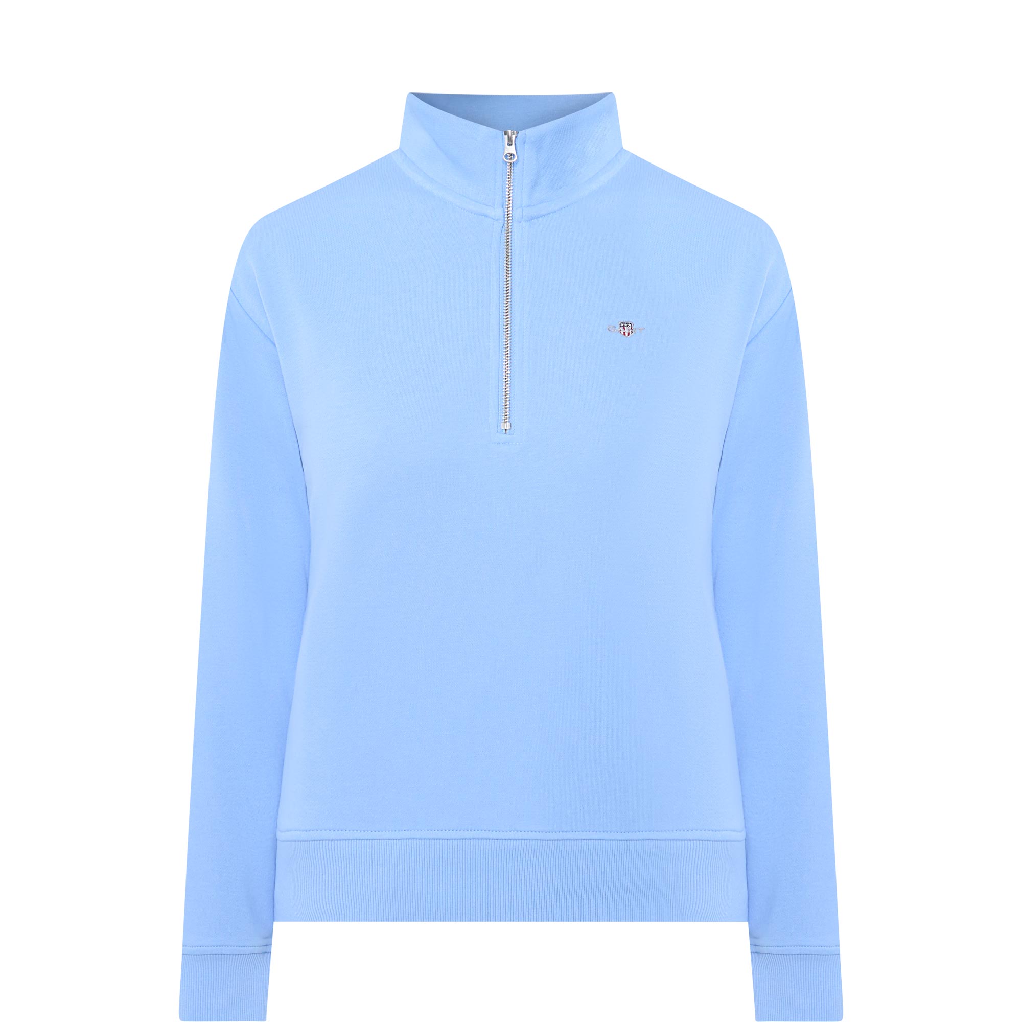 Shield Logo Cable Knit Half Zip Sweatshirt