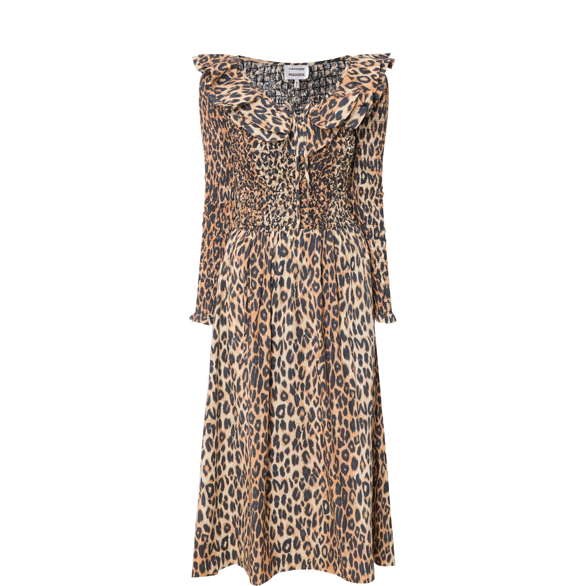 Harper Shirred Leopard Print Dress