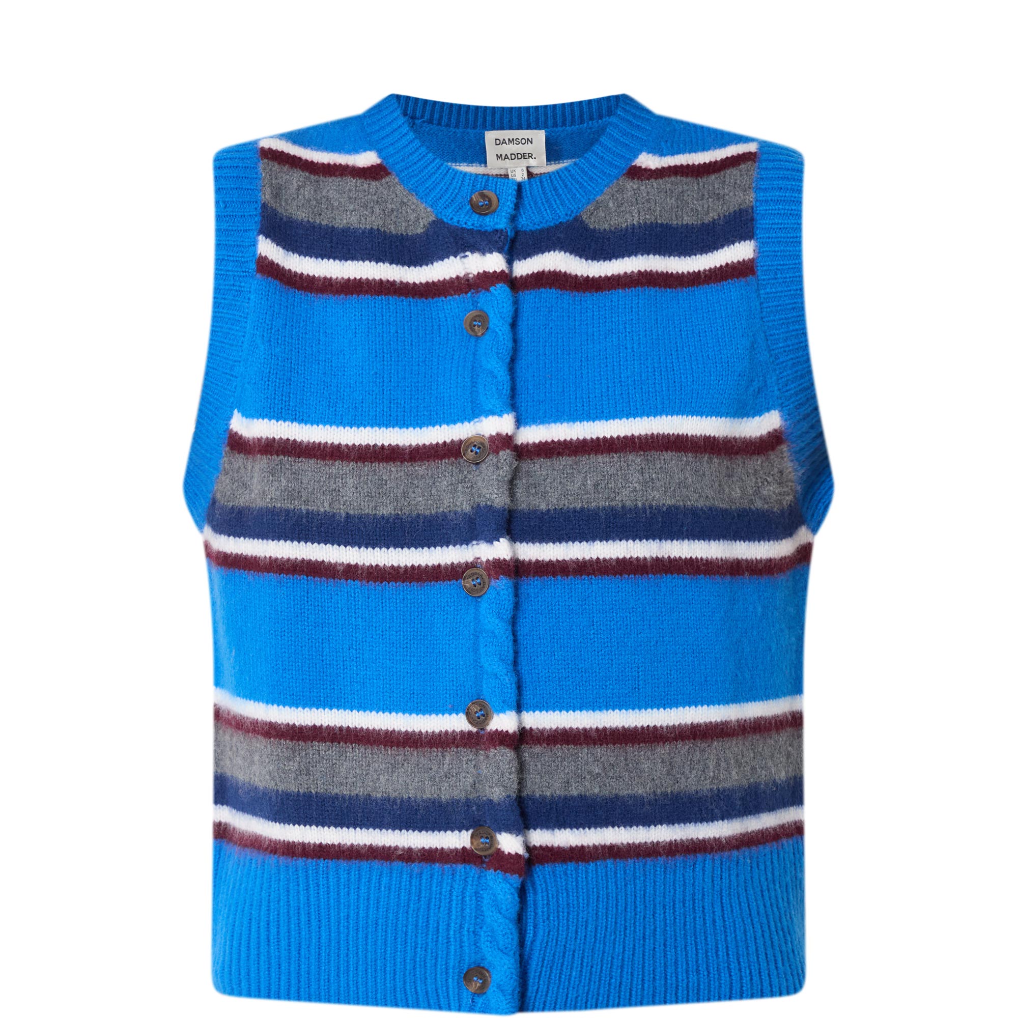 Sofie Striped Knitted Sweater Vest