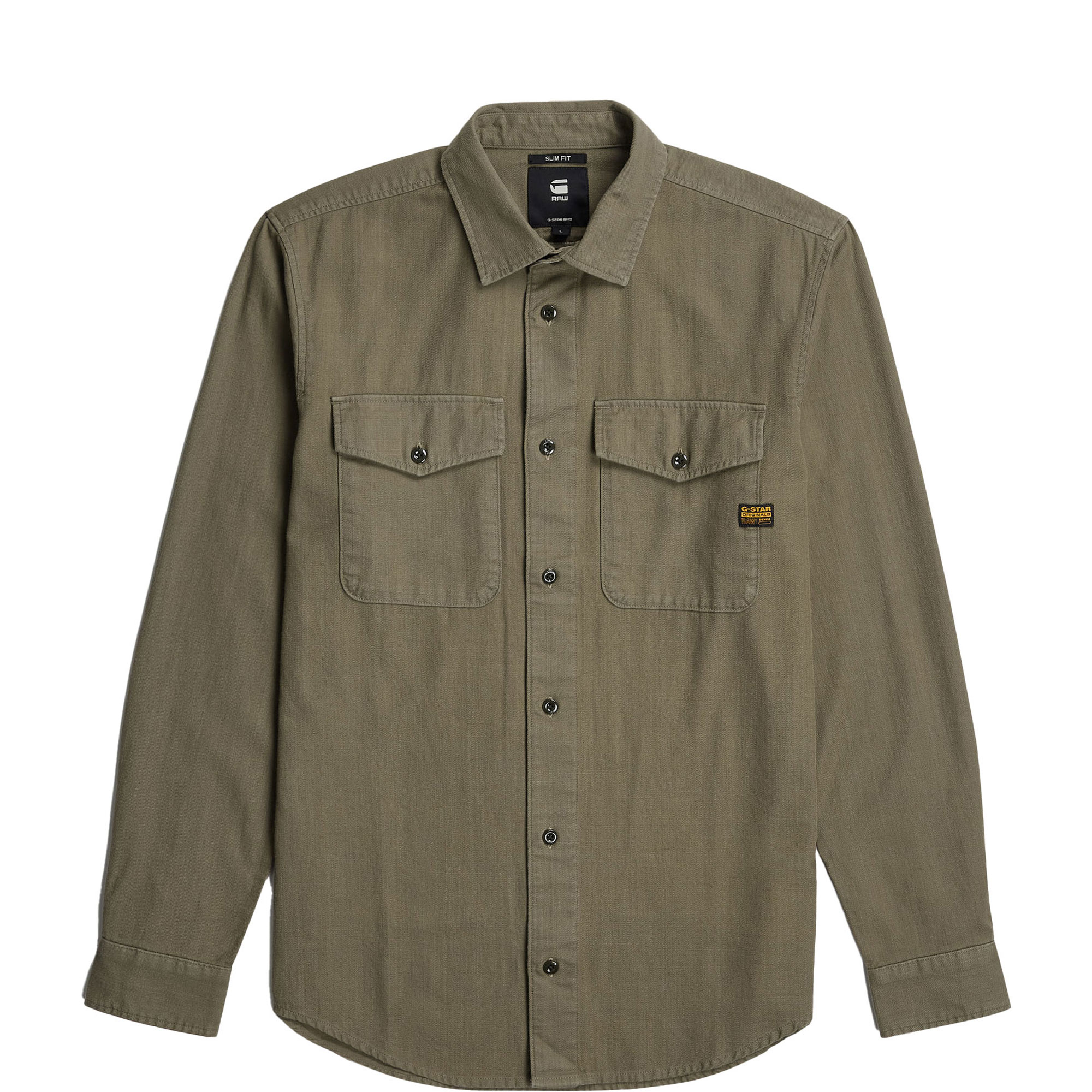 Marine Logo Slim Fit Casual Shirt