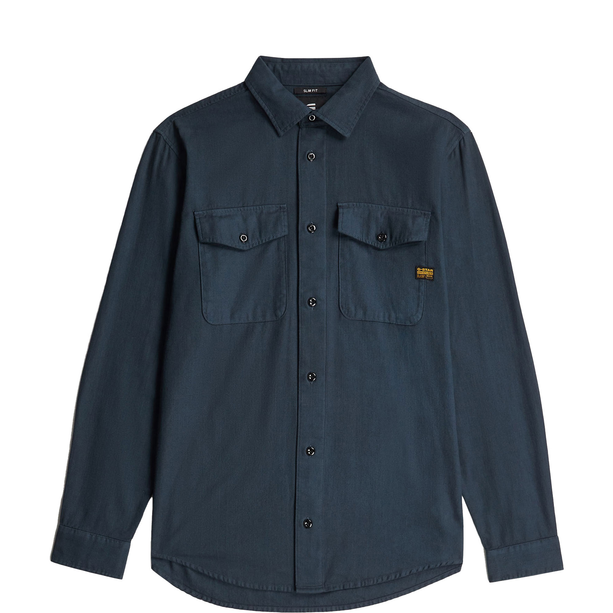 Marine Logo Slim Fit Casual Shirt