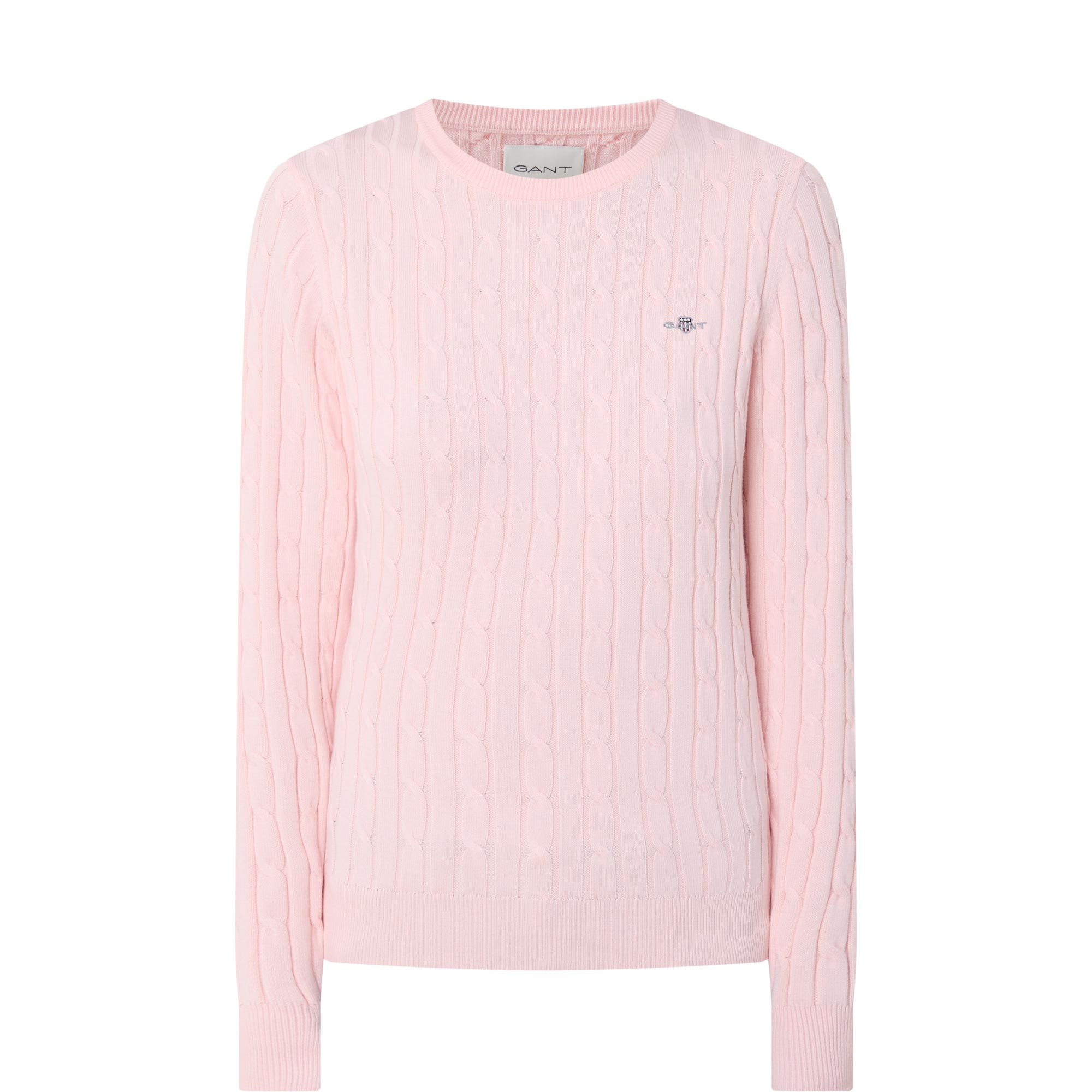 Shield Logo Cable Knit Sweater