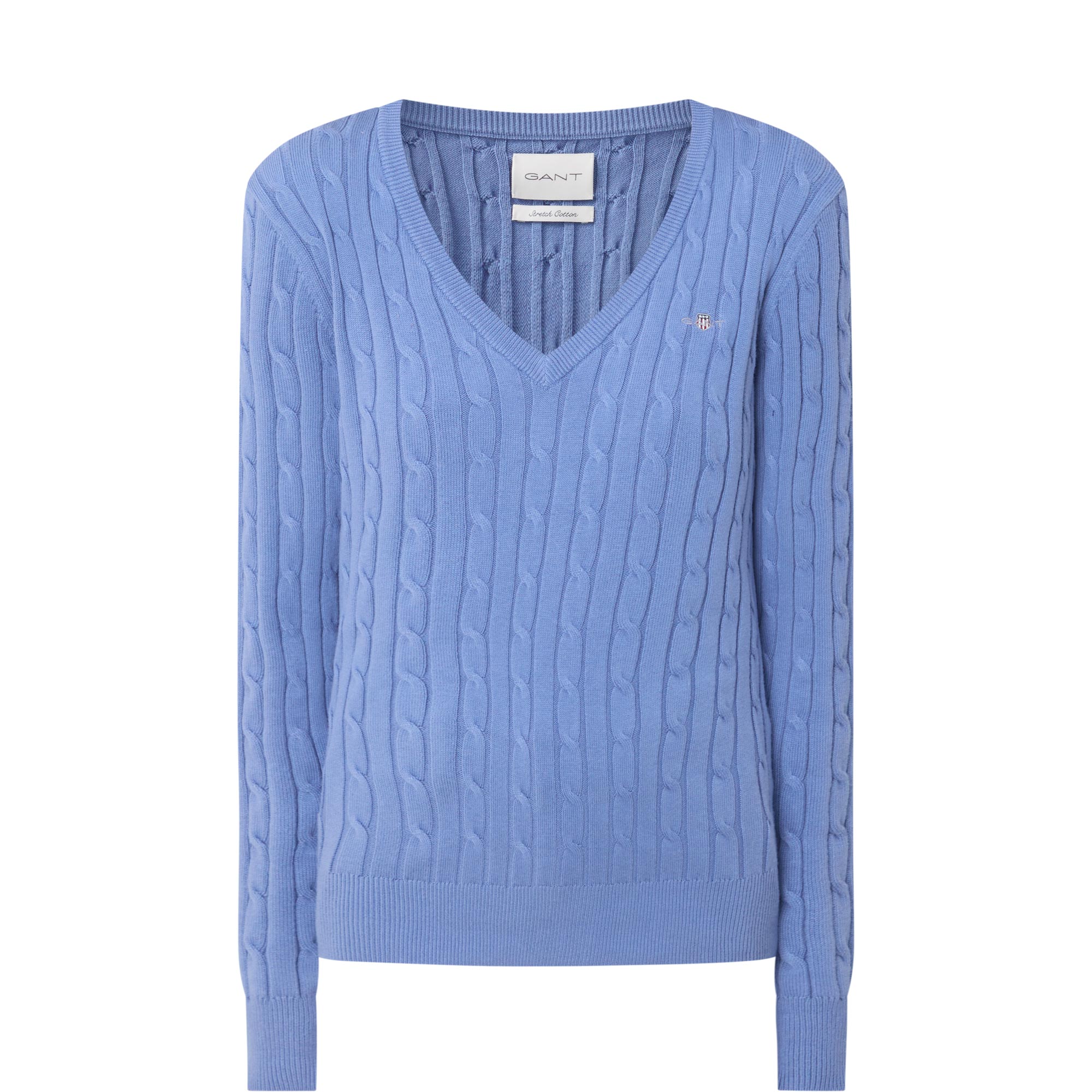 Shield Logo Cable Knit Sweater