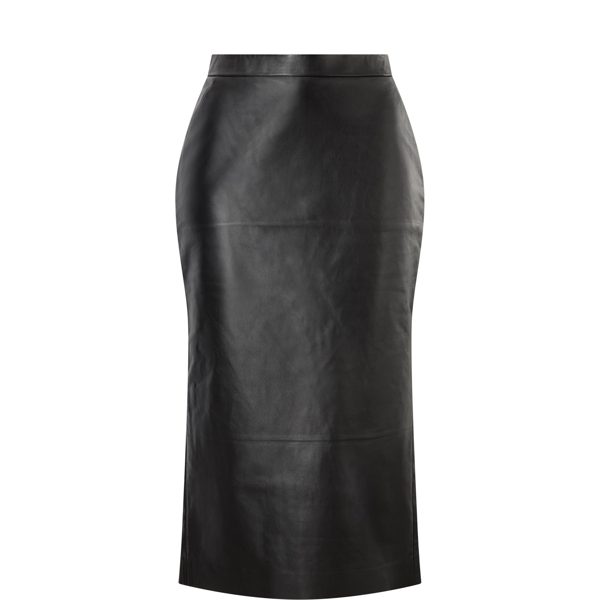 High-Rise Leather Pencil Skirt