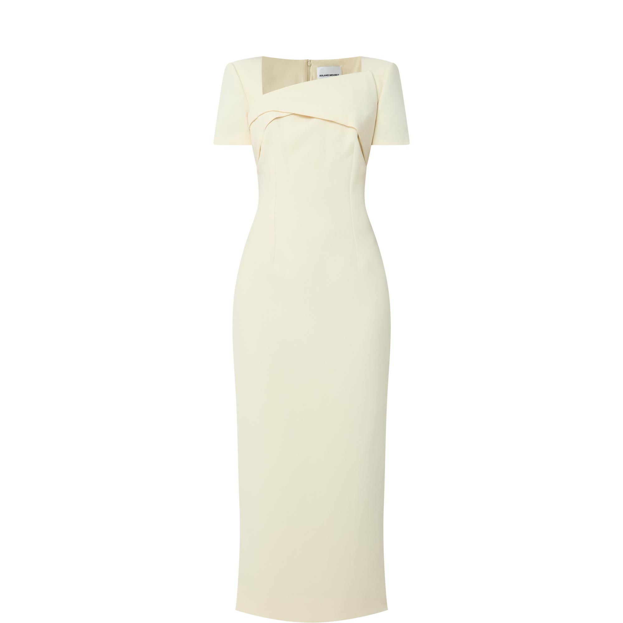 Asymmetric Drape Pencil Dress